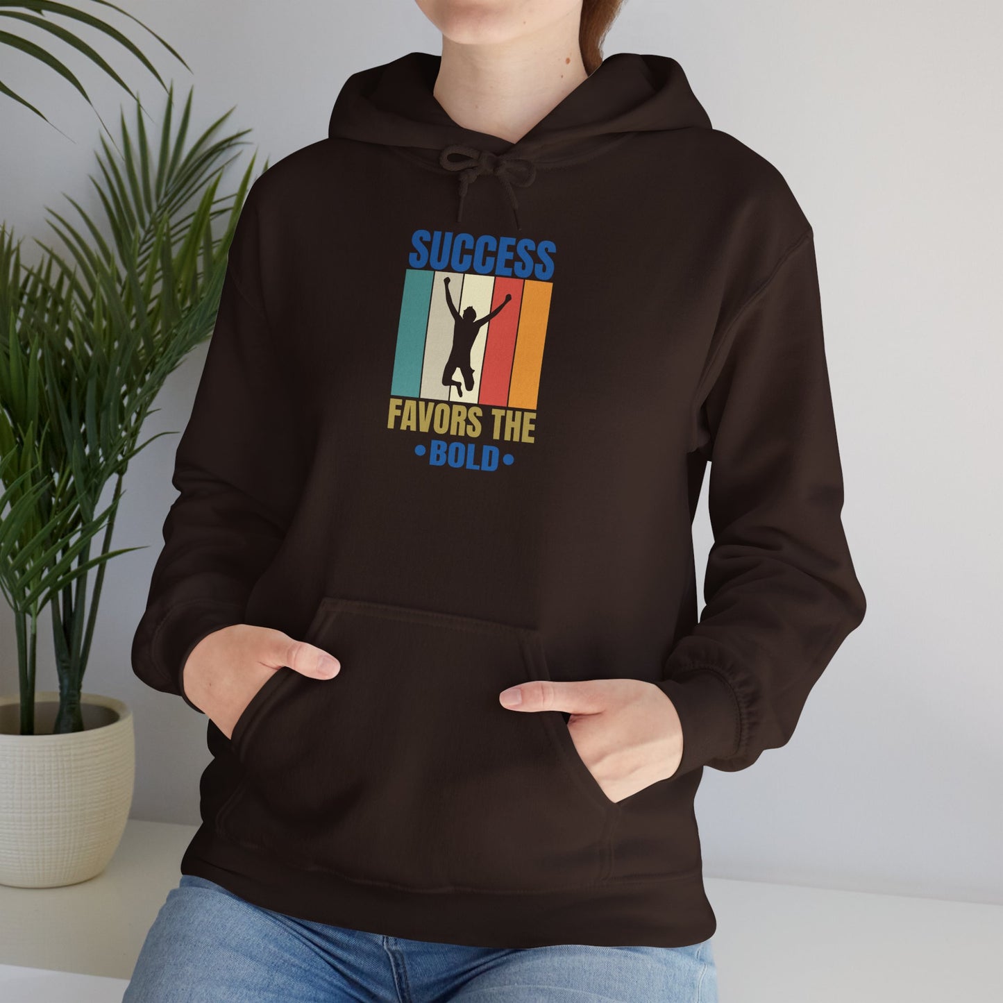 unisex heavy blend™ hooded sweatshirt - success favors the bold - risk and reward quote