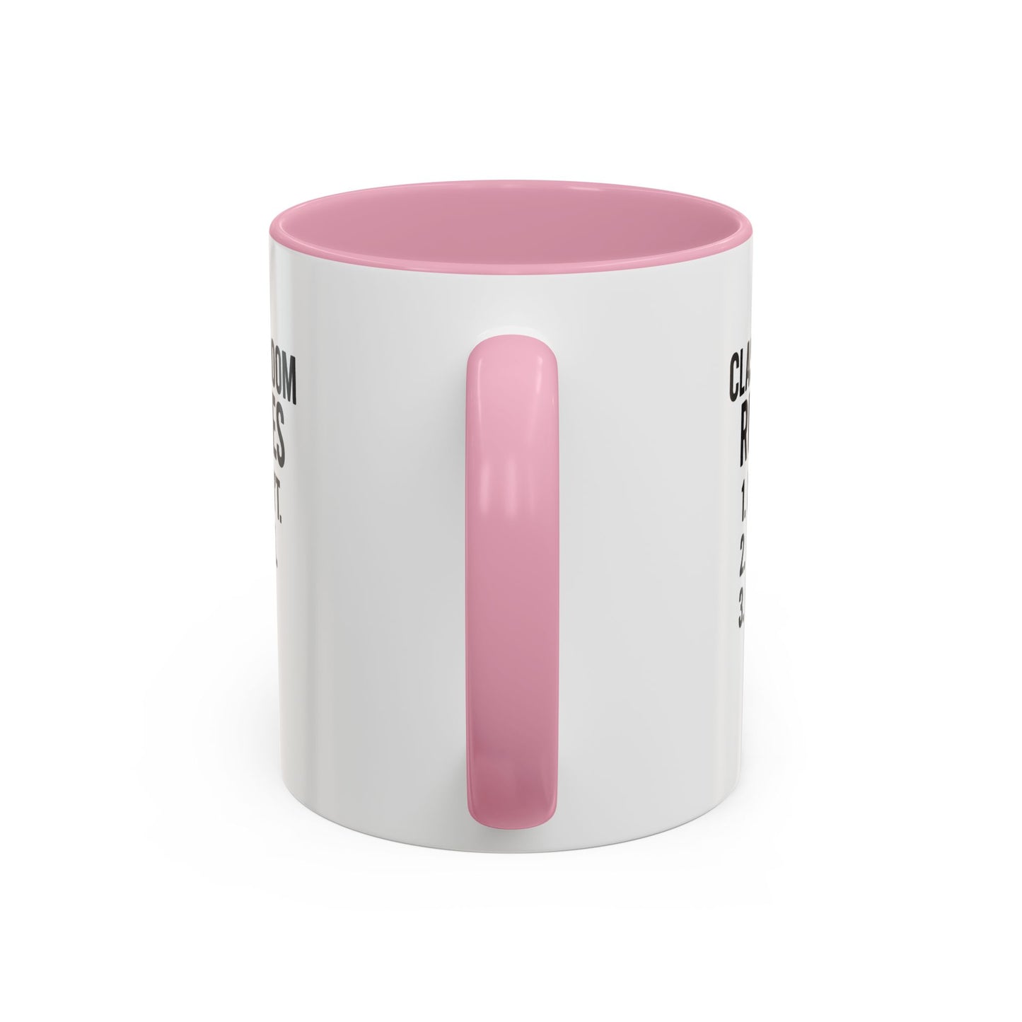 colorful classroom rules mug - perfect for teachers and students. teachers with attitude.