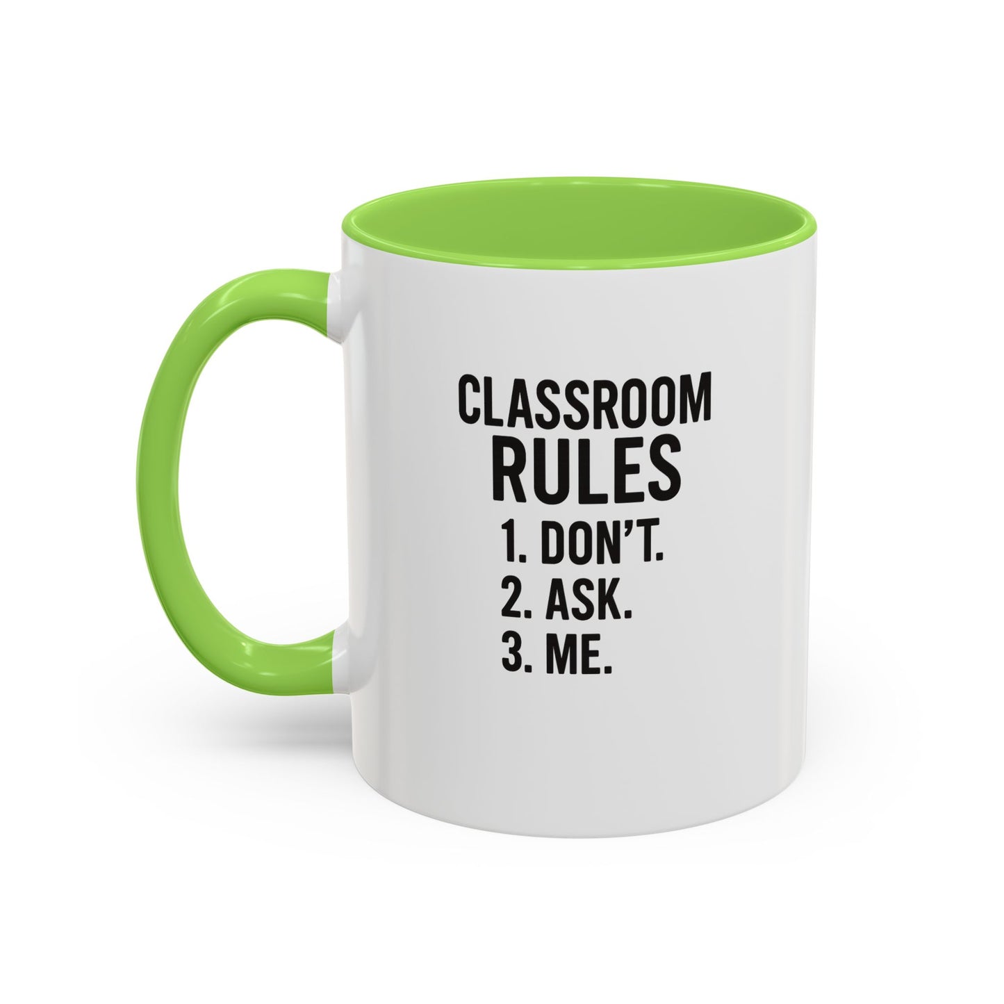 colorful classroom rules mug - perfect for teachers and students. teachers with attitude.
