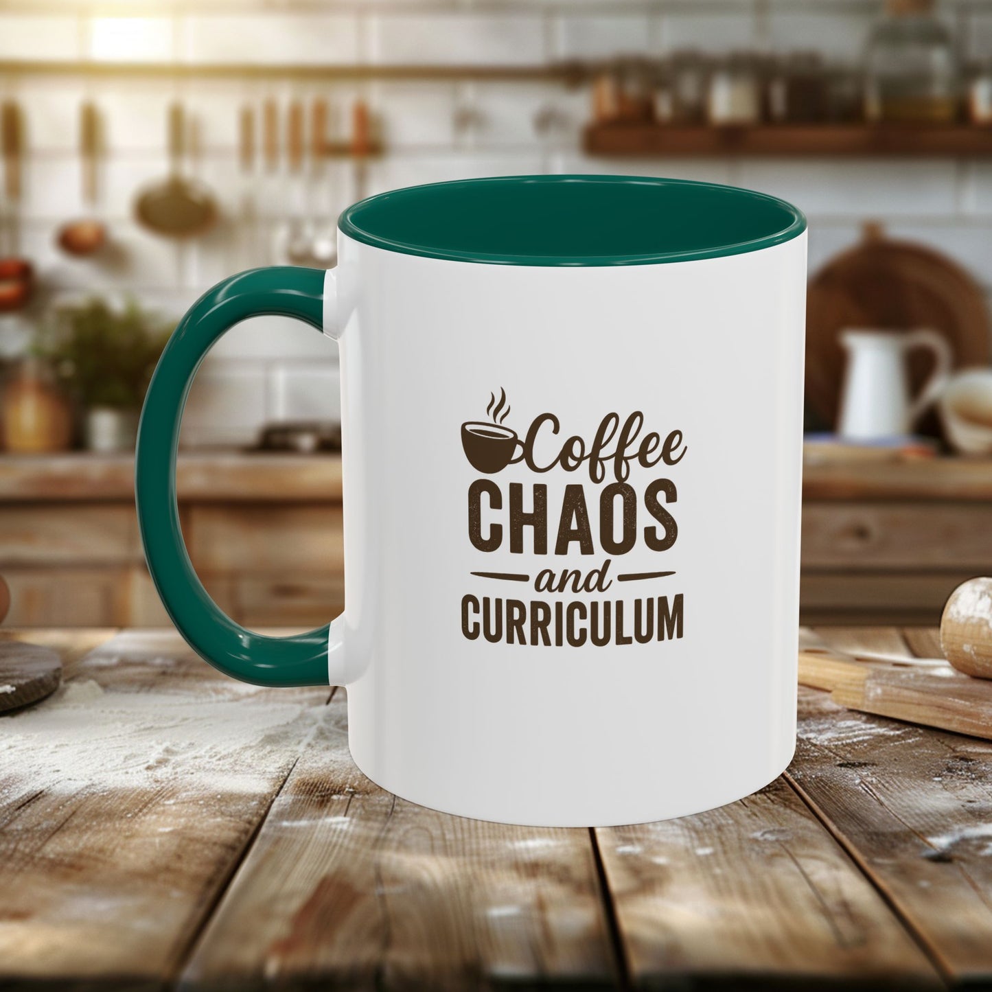 colorful coffee mug - perfect for teachers | teachers with attitude | coffee chaos and curriculum