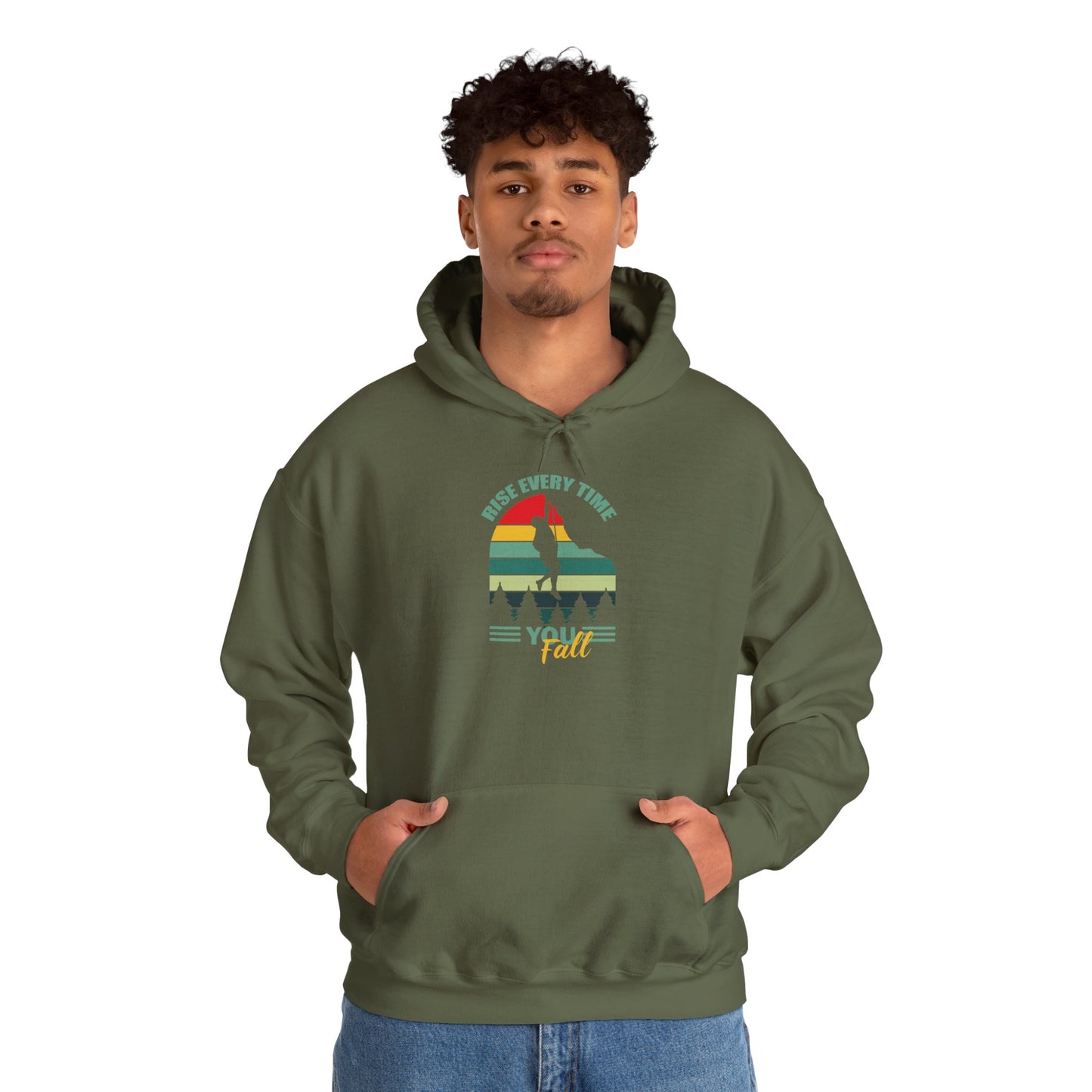 unisex heavy blend™ hooded sweatshirt - rise every time you fall - resilience quote