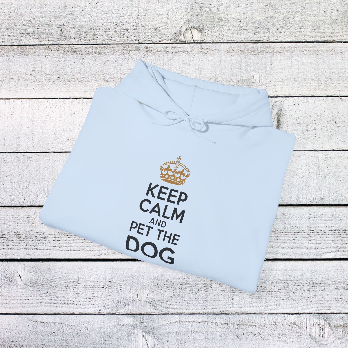 unisex heavy blend™ hooded sweatshirt - keep calm and pet the dog | funny dog lover gift | cute pet quote design