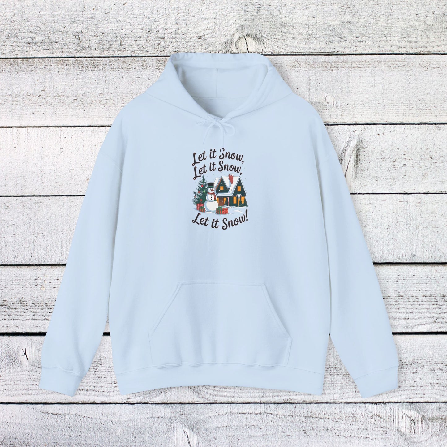 men's and women's christmas sweatshirt. let it snow! unisex christmas sweatshirt.