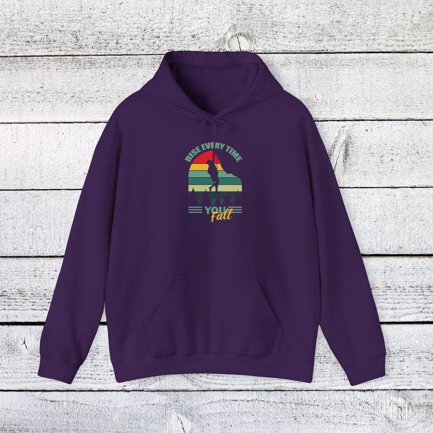 unisex heavy blend™ hooded sweatshirt - rise every time you fall - resilience quote