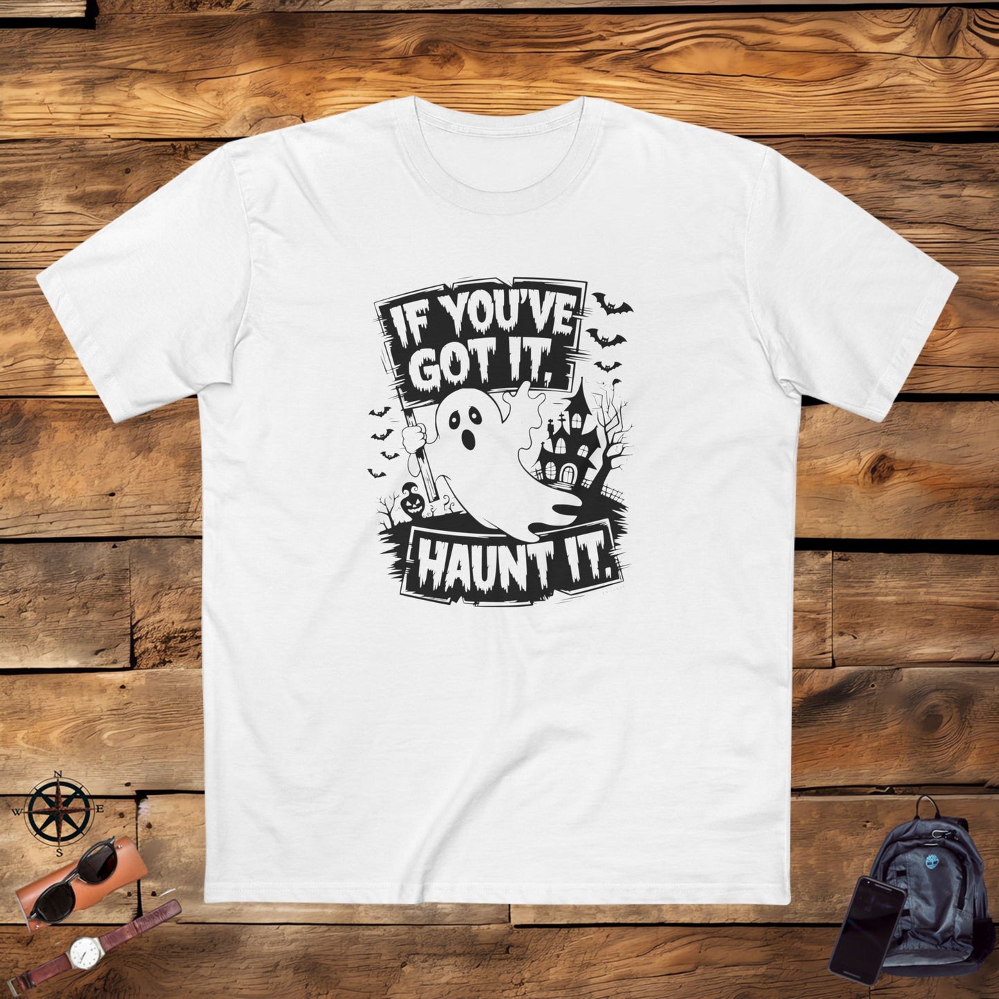 men's' t-shirt, men's tee, men's halloween t-shirt, halloween funny gift, if you've got it, haunt it!