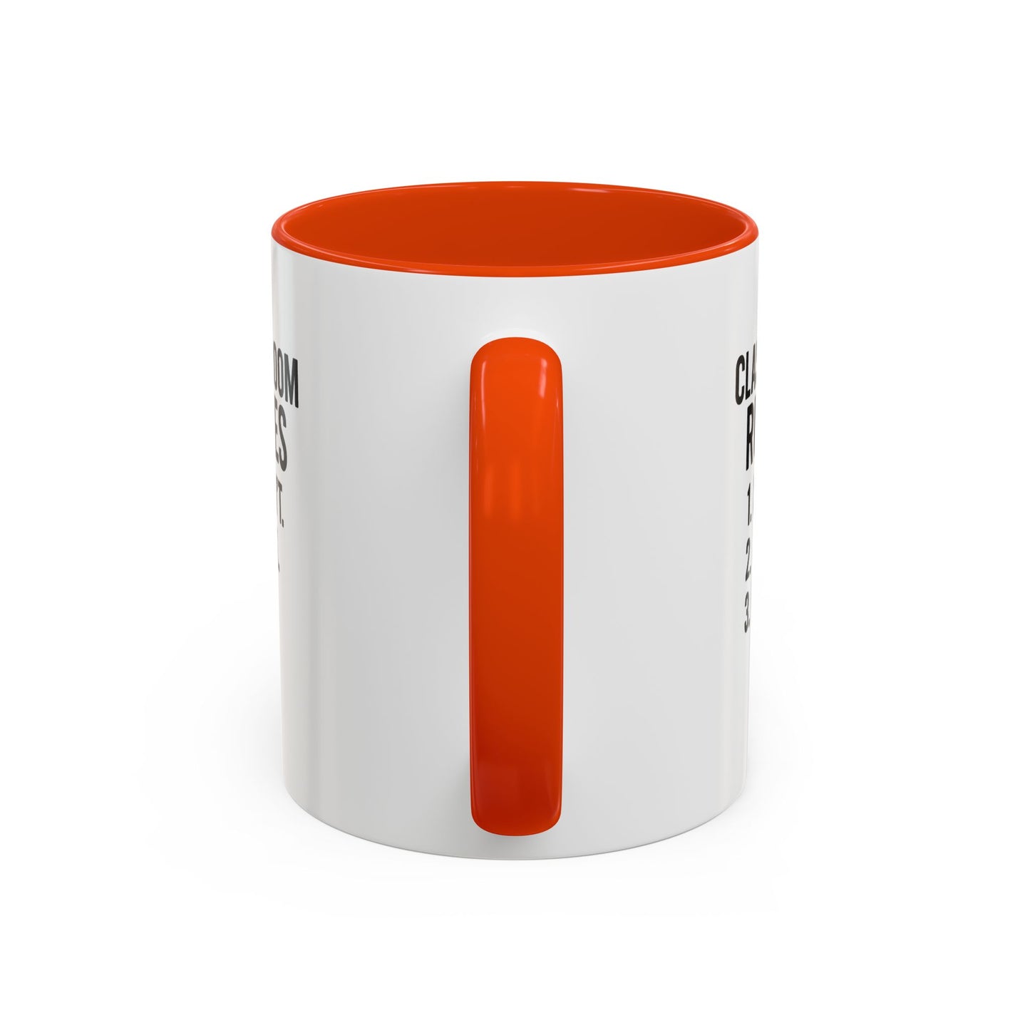 colorful classroom rules mug - perfect for teachers and students. teachers with attitude.