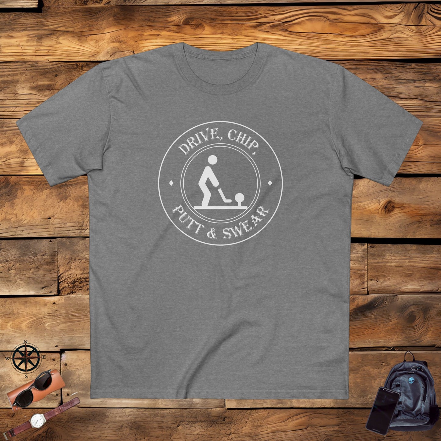 men's t-shirt - drive, chip, putt & swear 3