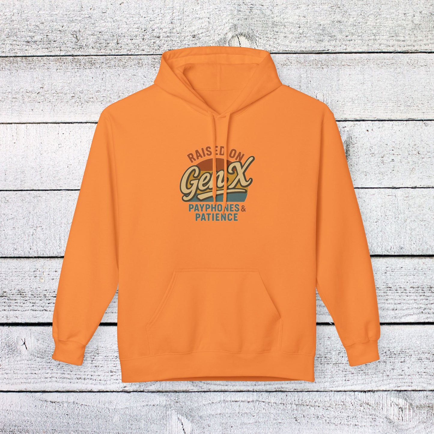 unisex softstyle hoodie - raised on gen x design