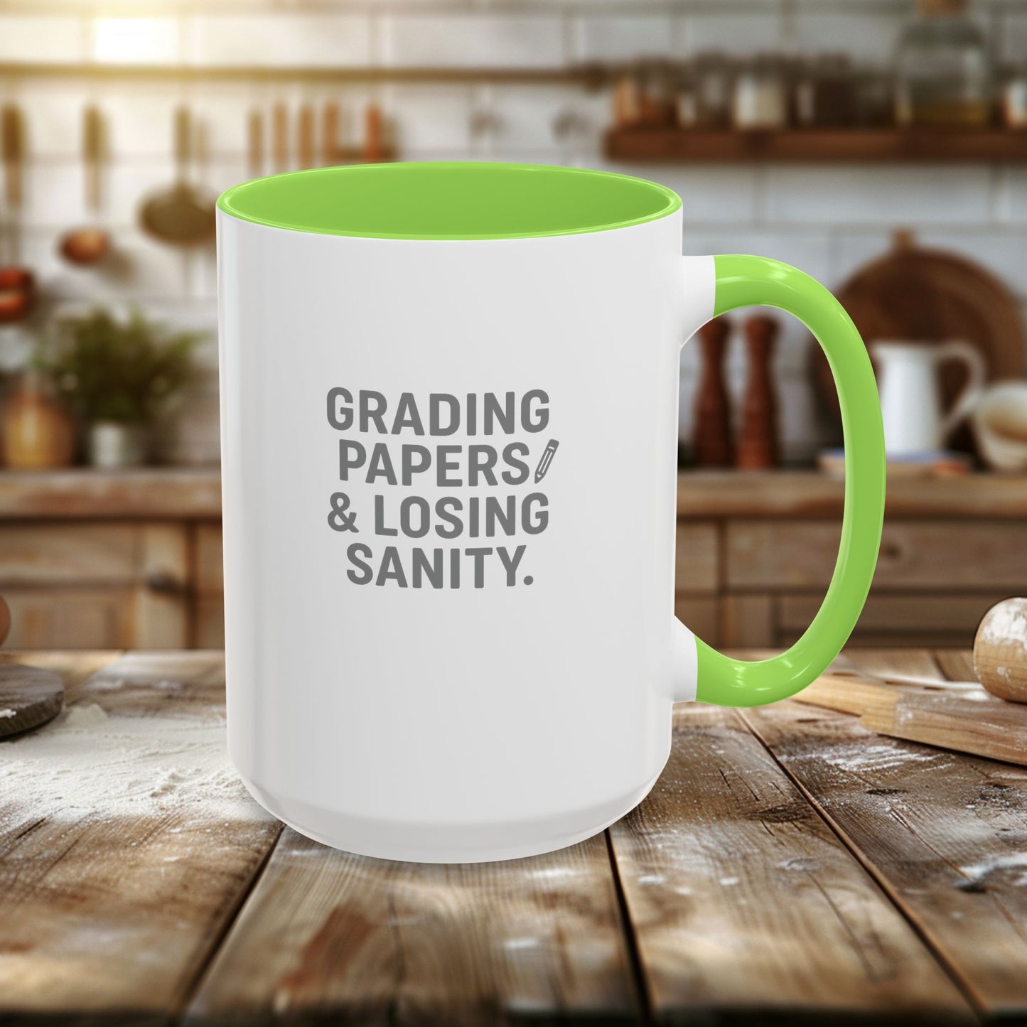 colorful grading papers & losing sanity mug – perfect gift for teachers. teachers with attitude.