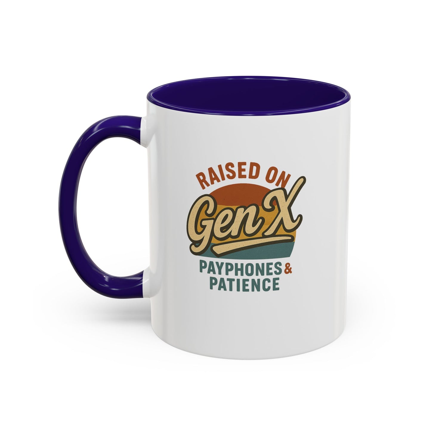 colorful 'raised on gen x' mug - perfect gift for nostalgic coffee lovers