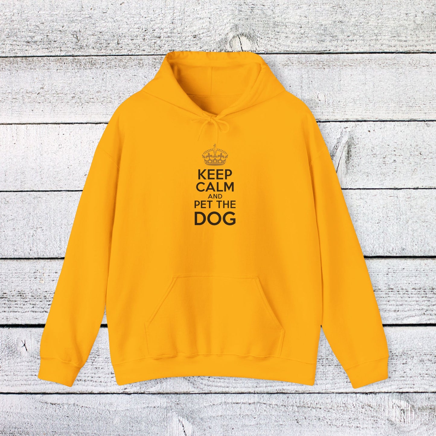 unisex heavy blend™ hooded sweatshirt - keep calm and pet the dog | funny dog lover gift | cute pet quote design