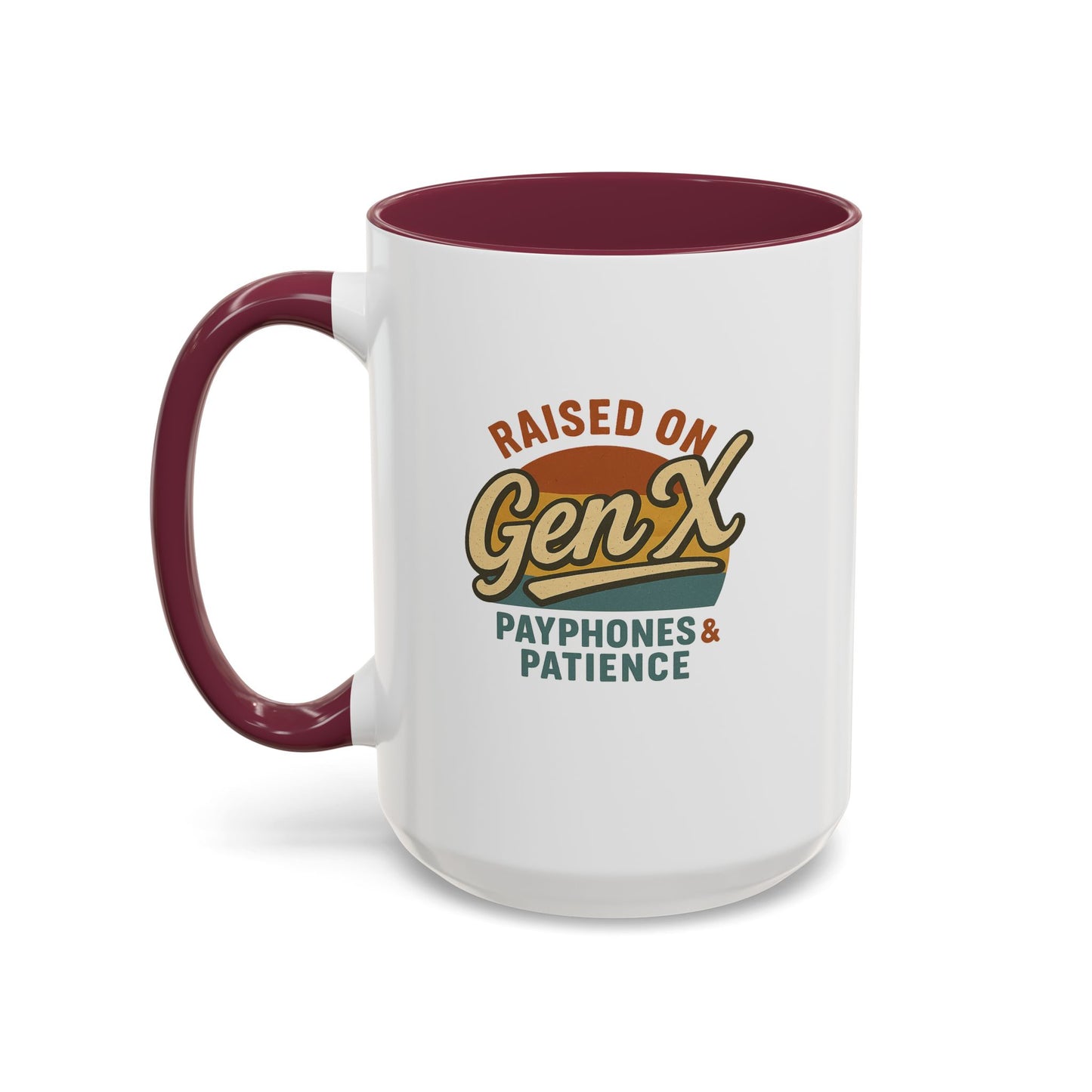 colorful 'raised on gen x' mug - perfect gift for nostalgic coffee lovers