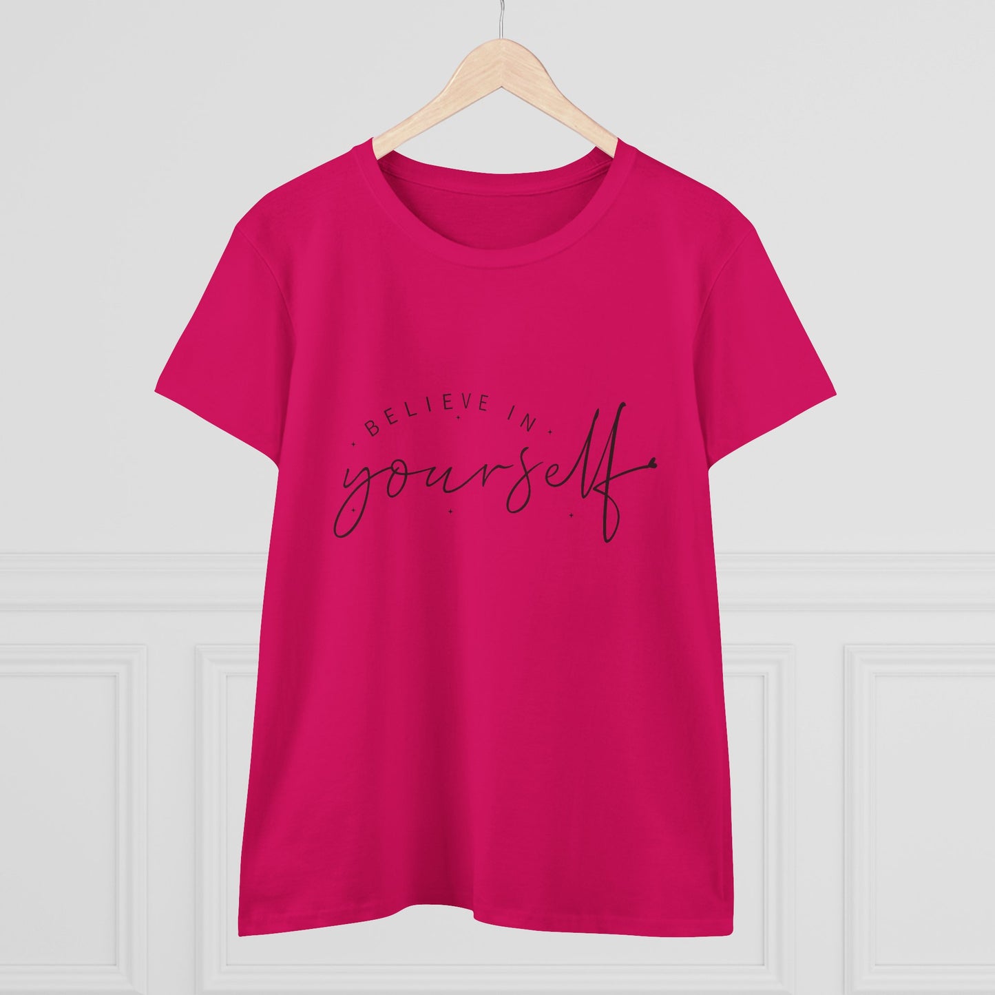 women's cotton tee: believe in yourself design