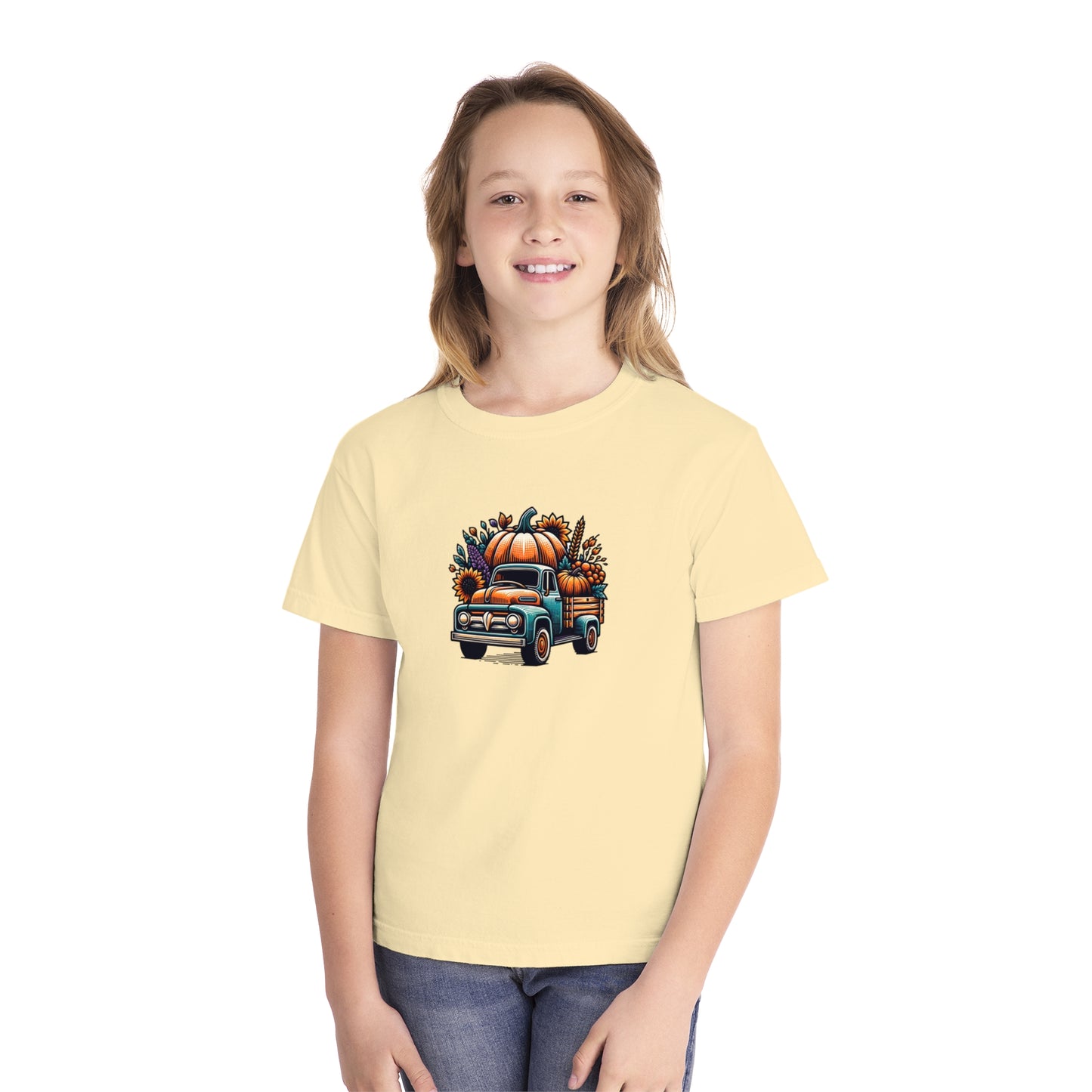 youth t-shirt - pumpkin truck!