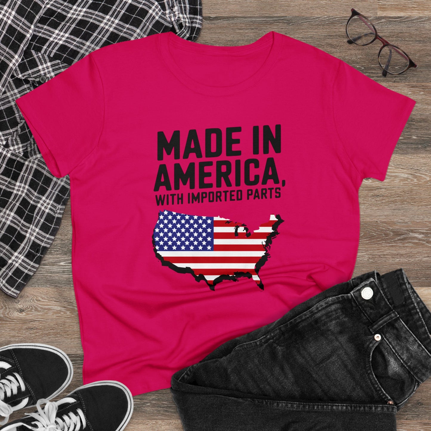 women's t-shirt, women's tee, funny gift, election, made in america!