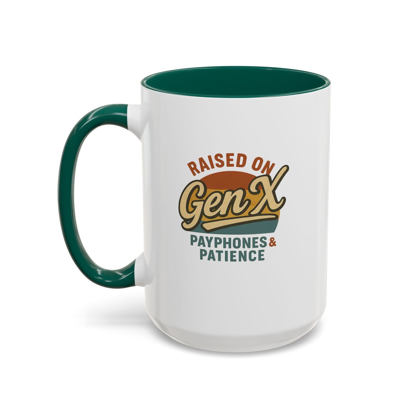 colorful 'raised on gen x' mug - perfect gift for nostalgic coffee lovers