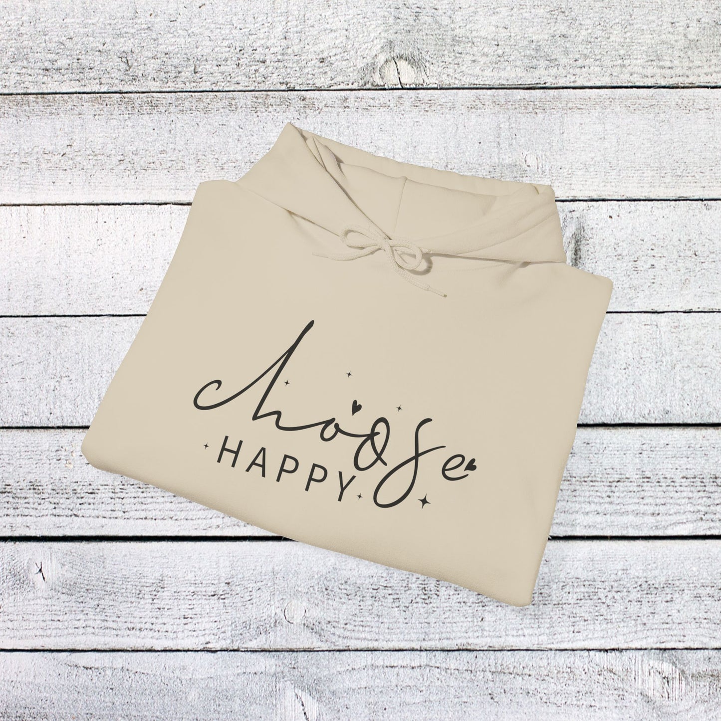 unisex heavy blend™ hooded sweatshirt - choose happy - positive mindset quote