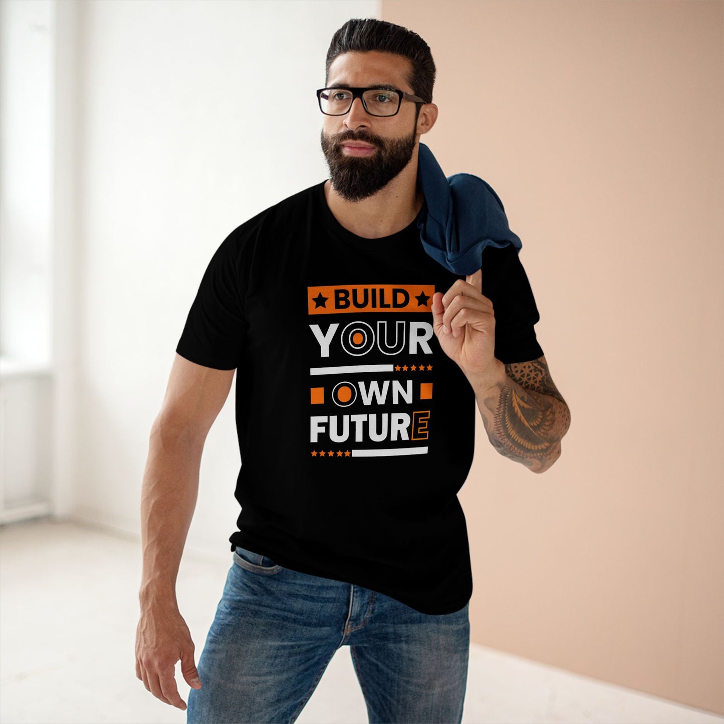 adult staple tee - build your own future - empowerment message