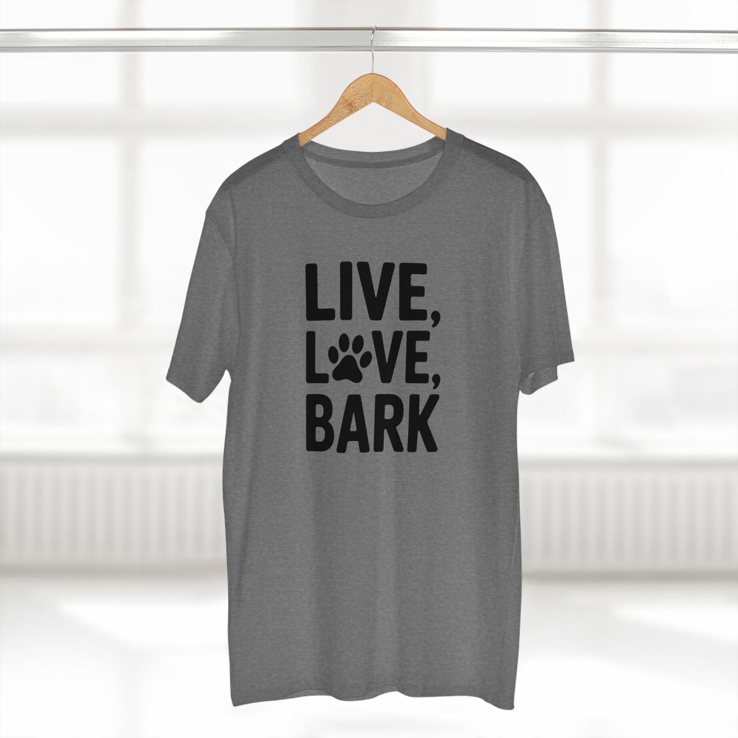 adult staple tee - live love bark | funny dog lover gift | cute pet quote design