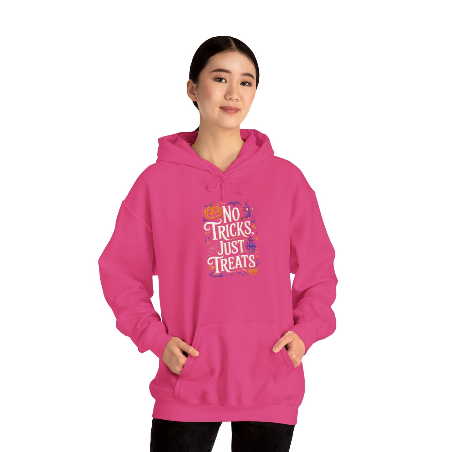 unisex hoodie - halloween hoodie -no tricks just treats!