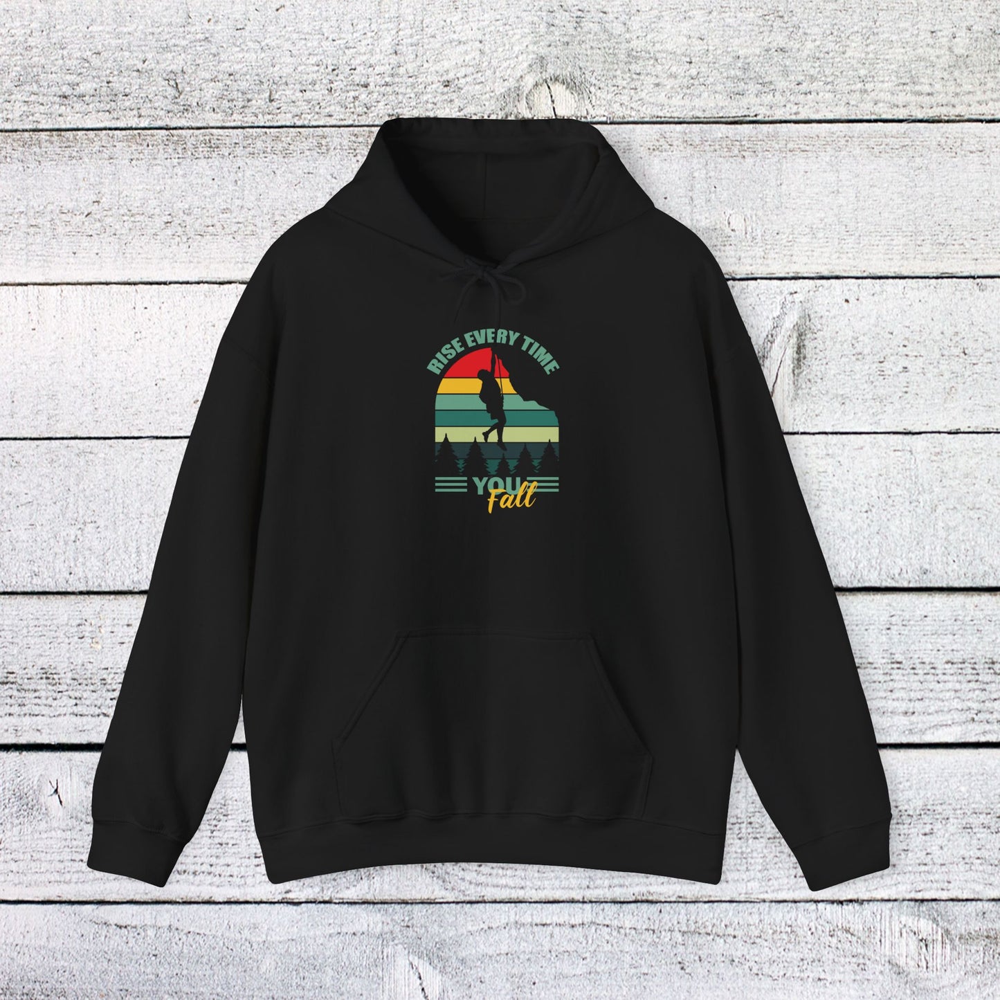 unisex heavy blend™ hooded sweatshirt - rise every time you fall - resilience quote