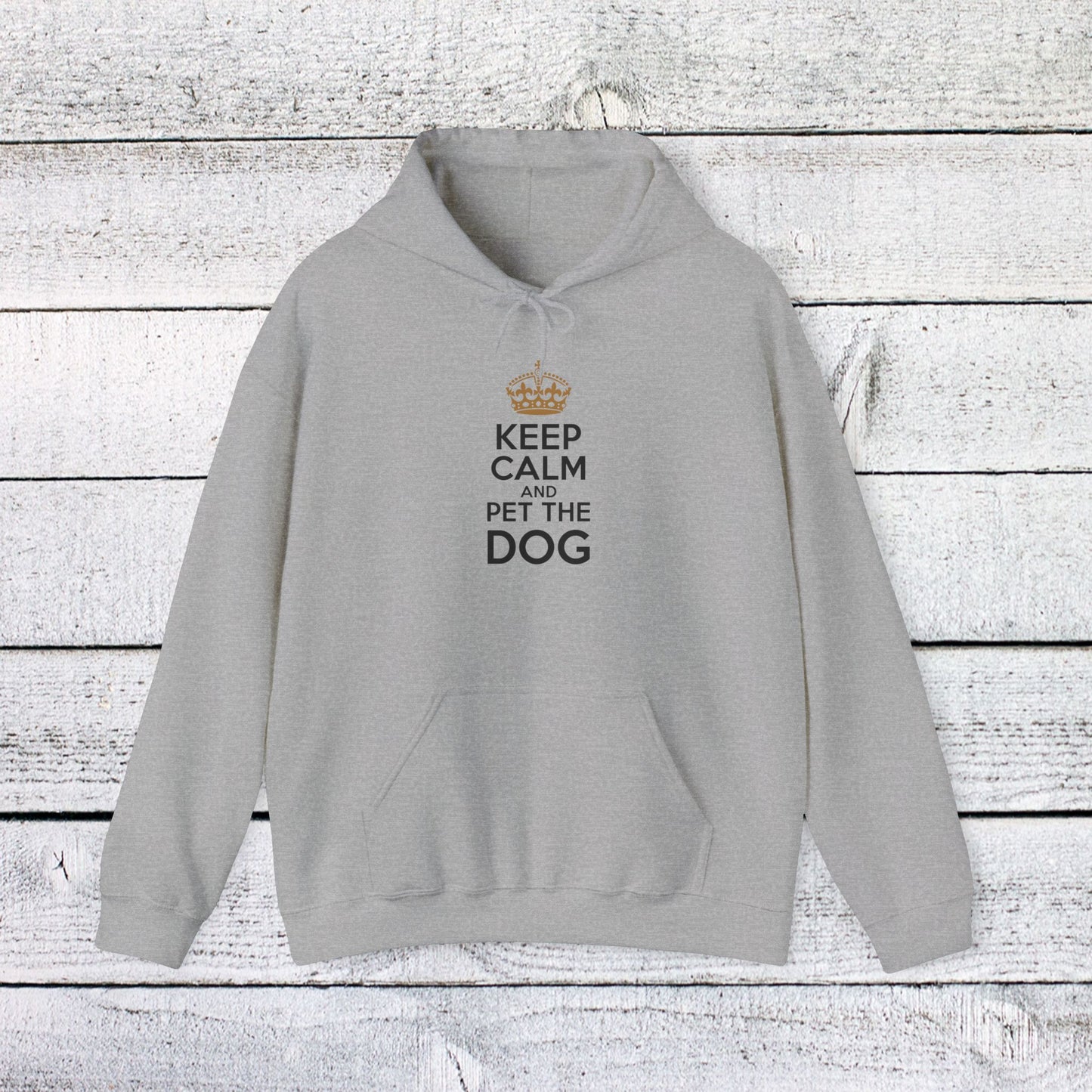 unisex heavy blend™ hooded sweatshirt - keep calm and pet the dog | funny dog lover gift | cute pet quote design