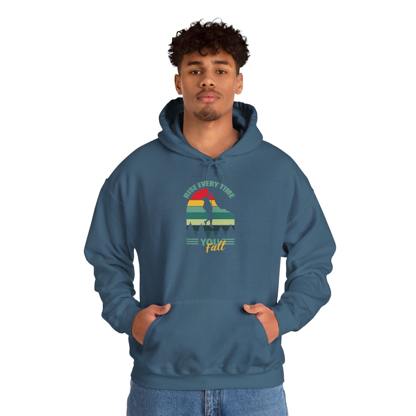 unisex heavy blend™ hooded sweatshirt - rise every time you fall - resilience quote