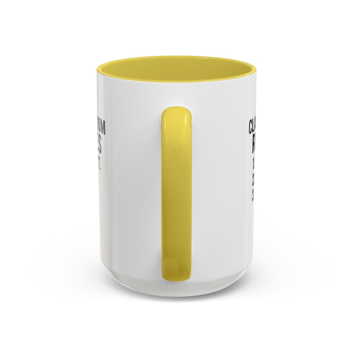 colorful classroom rules mug - perfect for teachers and students. teachers with attitude.