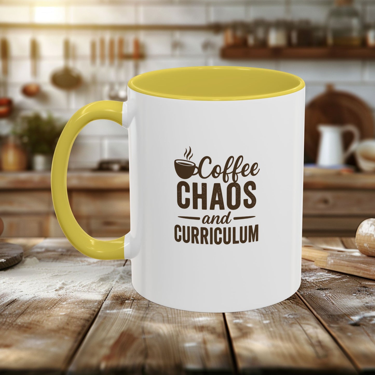 colorful coffee mug - perfect for teachers | teachers with attitude | coffee chaos and curriculum