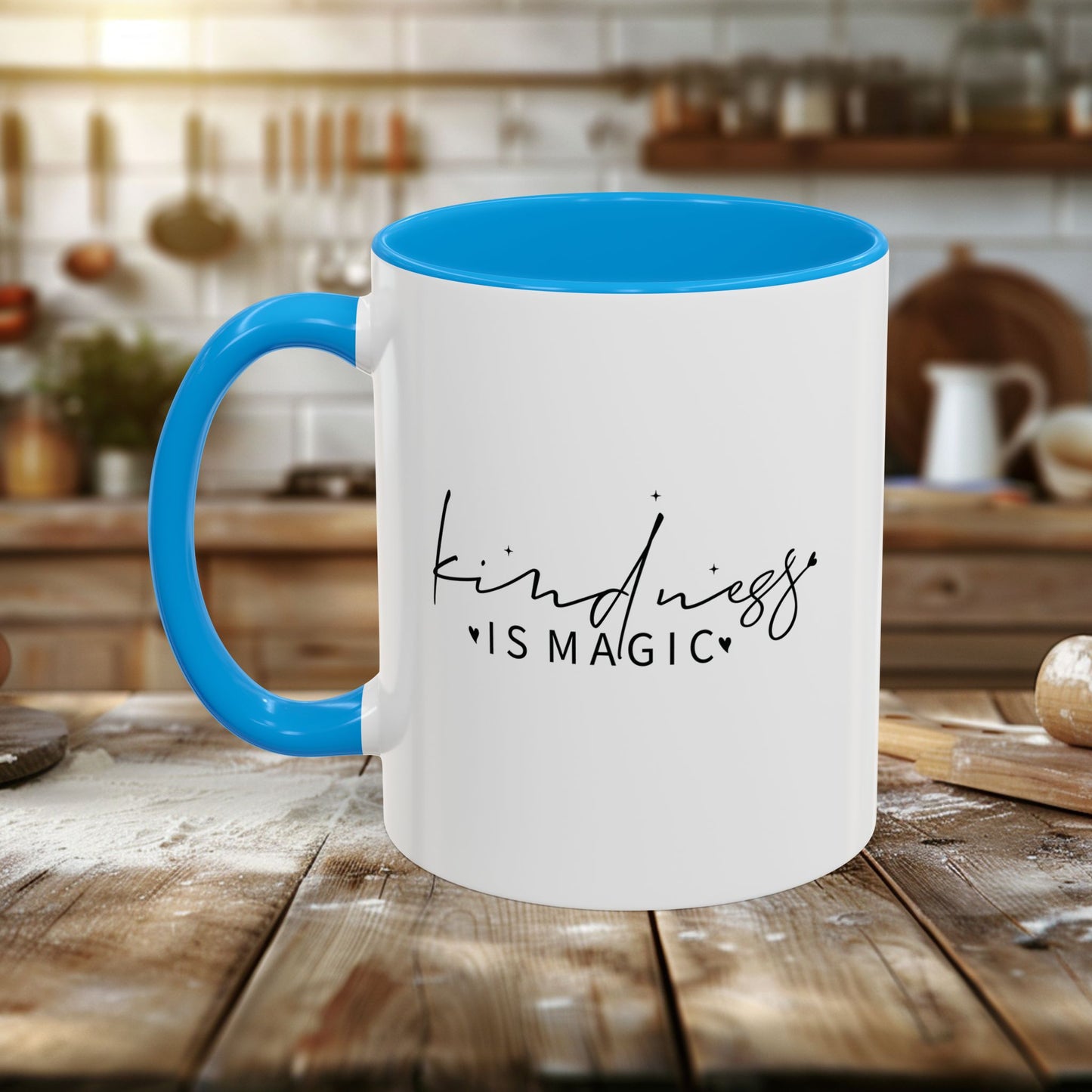 copy of colorful mugs (11oz, 15oz) - kindness is magic - whimsical positive quote