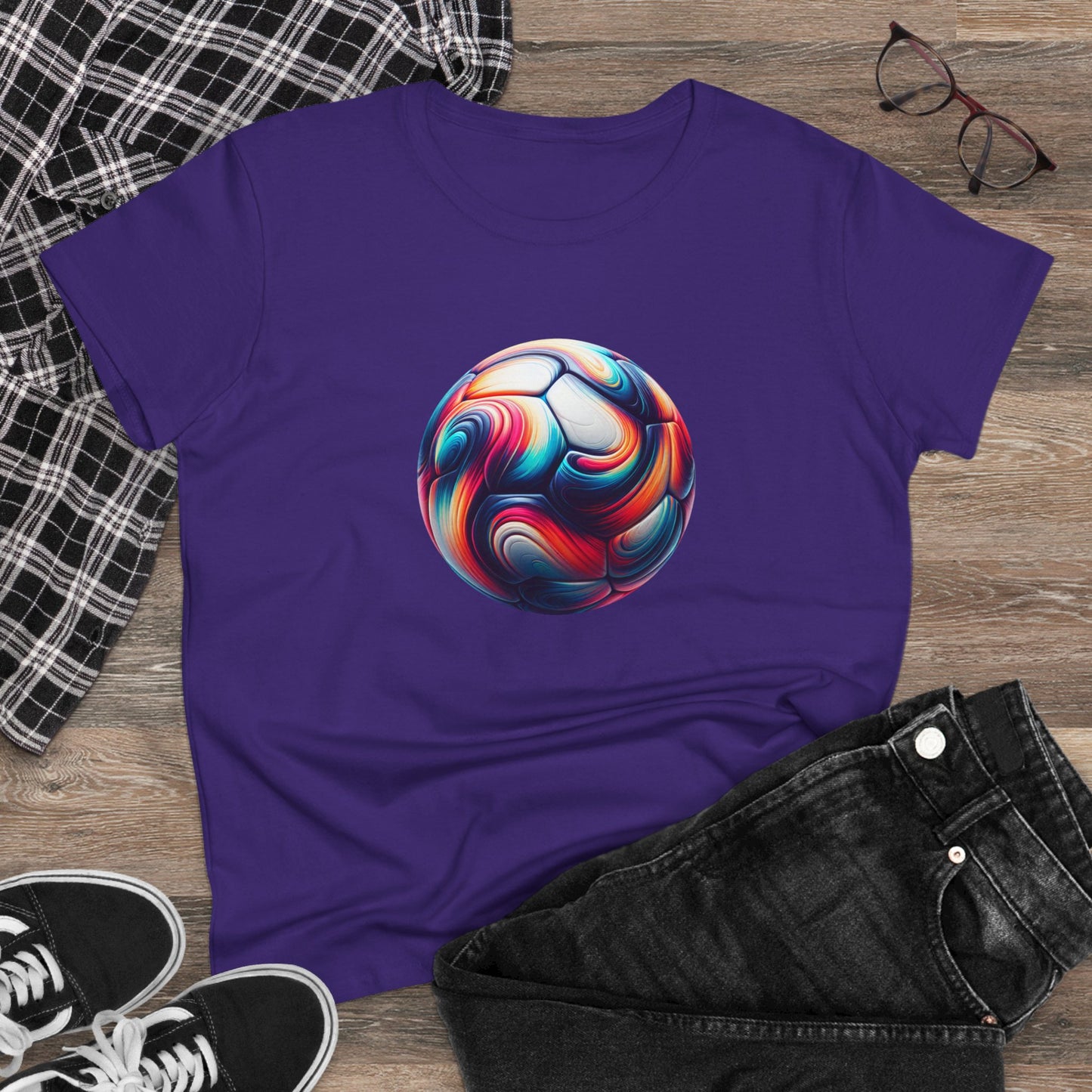 stylish women's cotton tee for sports enthusiasts