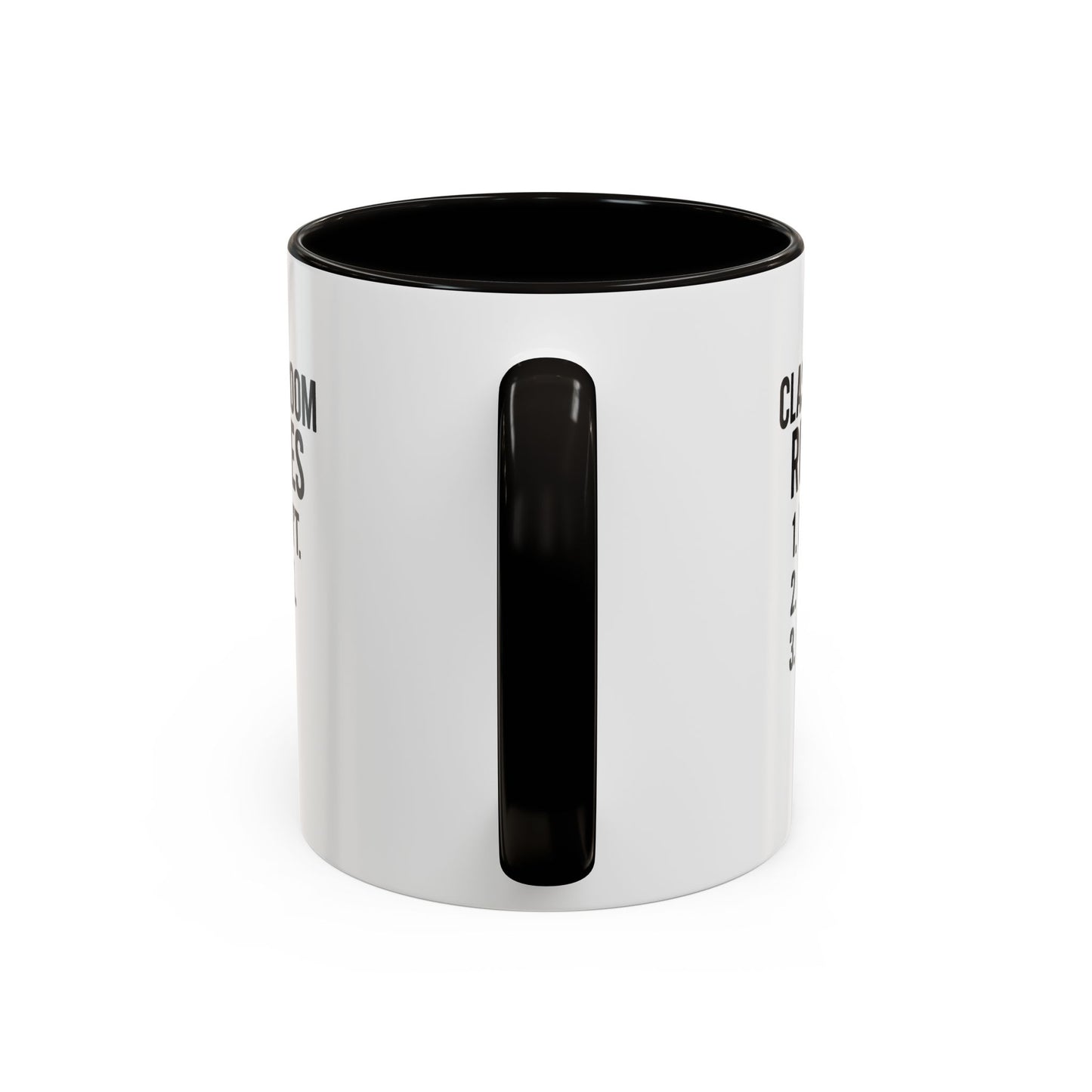 colorful classroom rules mug - perfect for teachers and students. teachers with attitude.