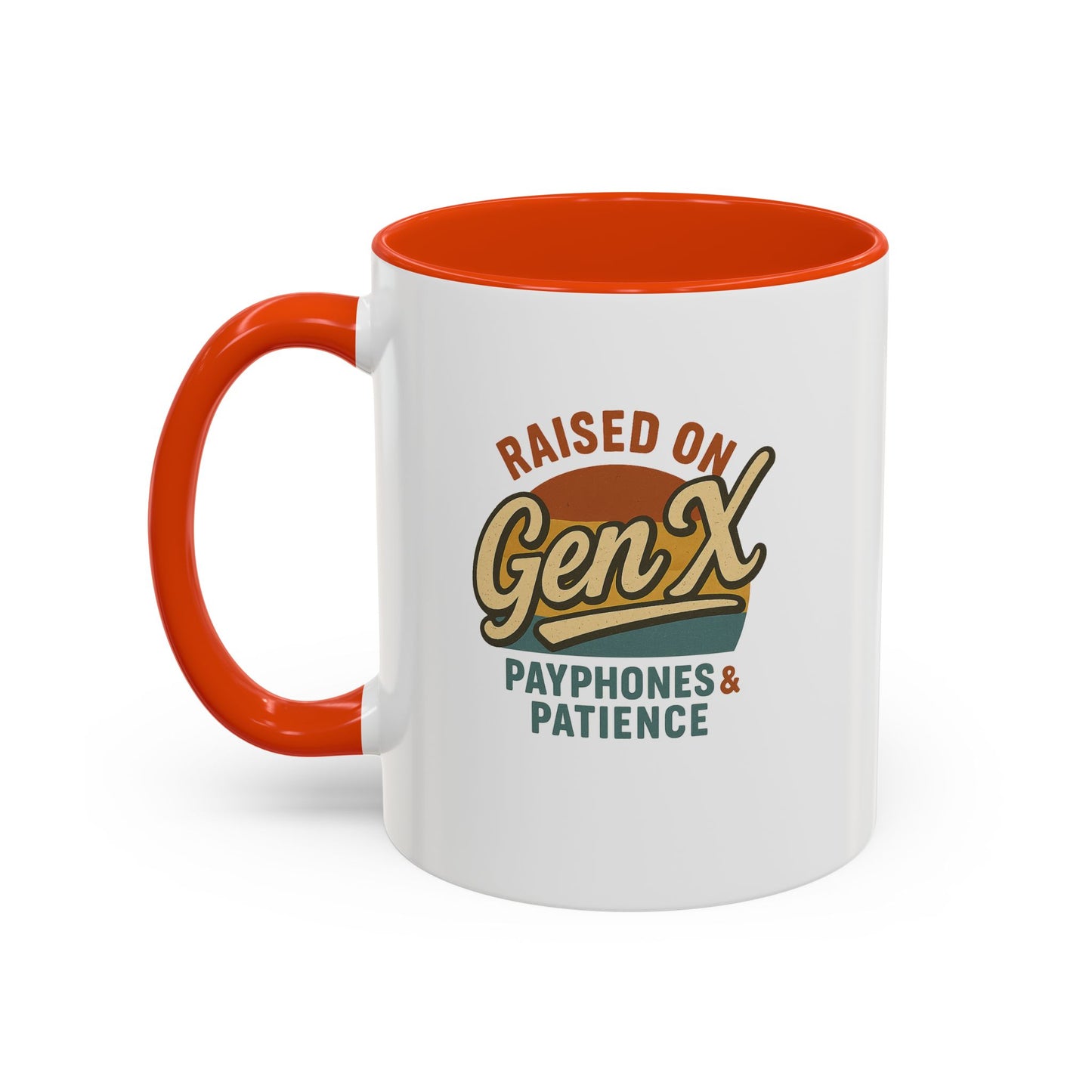 colorful 'raised on gen x' mug - perfect gift for nostalgic coffee lovers