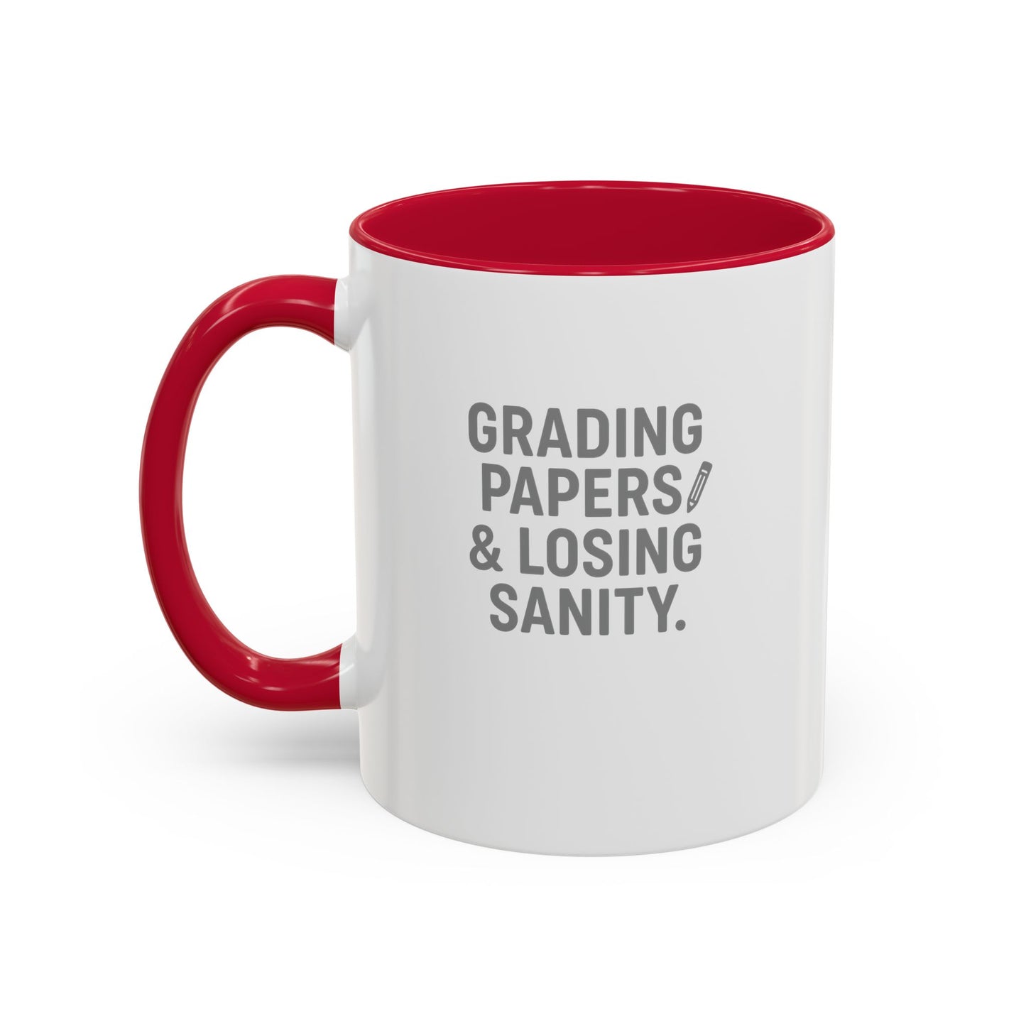 colorful grading papers & losing sanity mug – perfect gift for teachers. teachers with attitude.