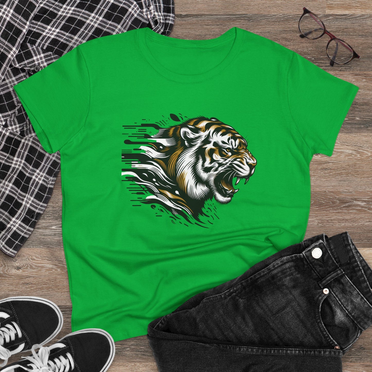 fierce tiger graphic cotton tee