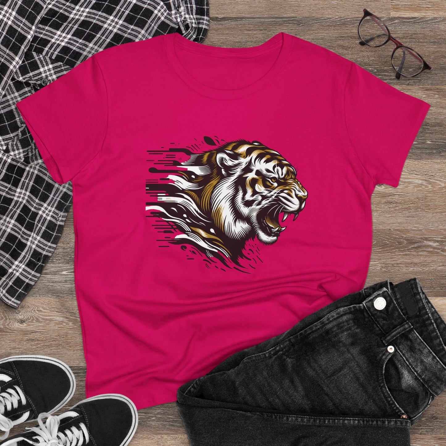 fierce tiger graphic cotton tee