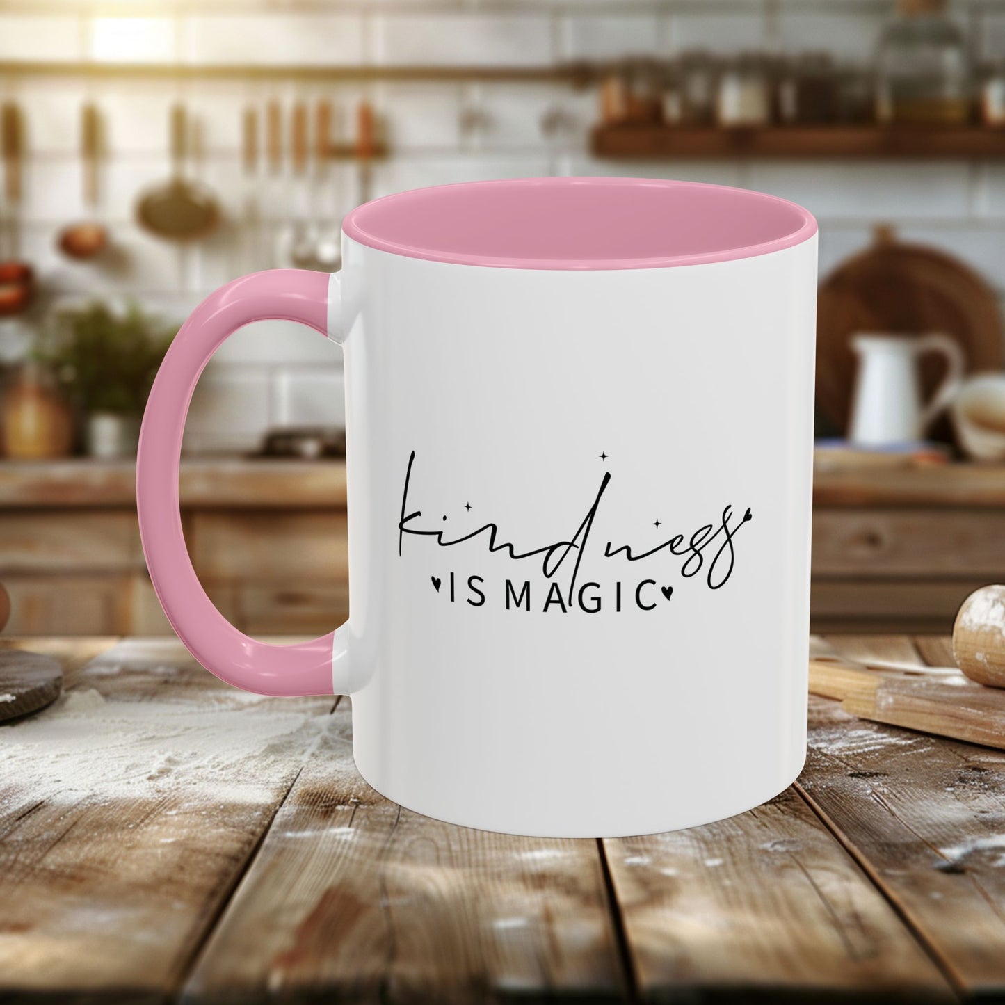 copy of colorful mugs (11oz, 15oz) - kindness is magic - whimsical positive quote