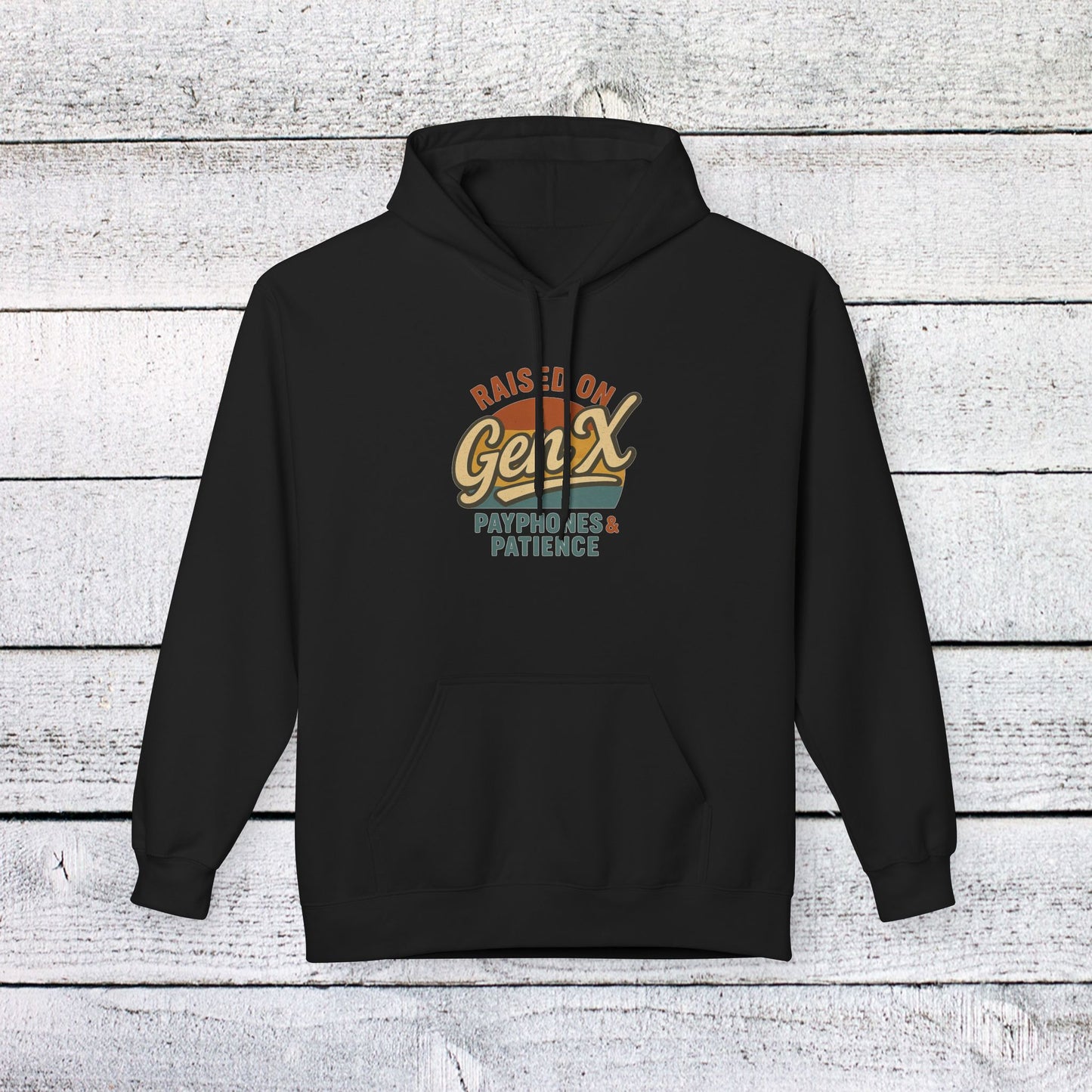 unisex softstyle hoodie - raised on gen x design