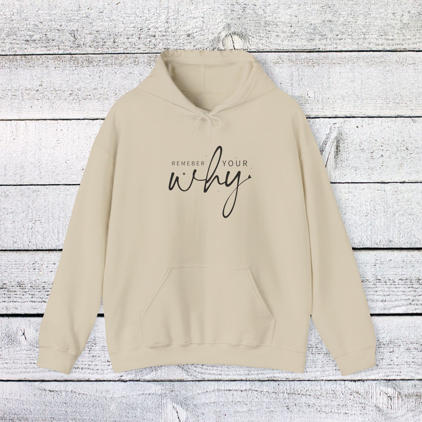 unisex heavy blend™ hooded sweatshirt - remember your why - purpose driven motivation