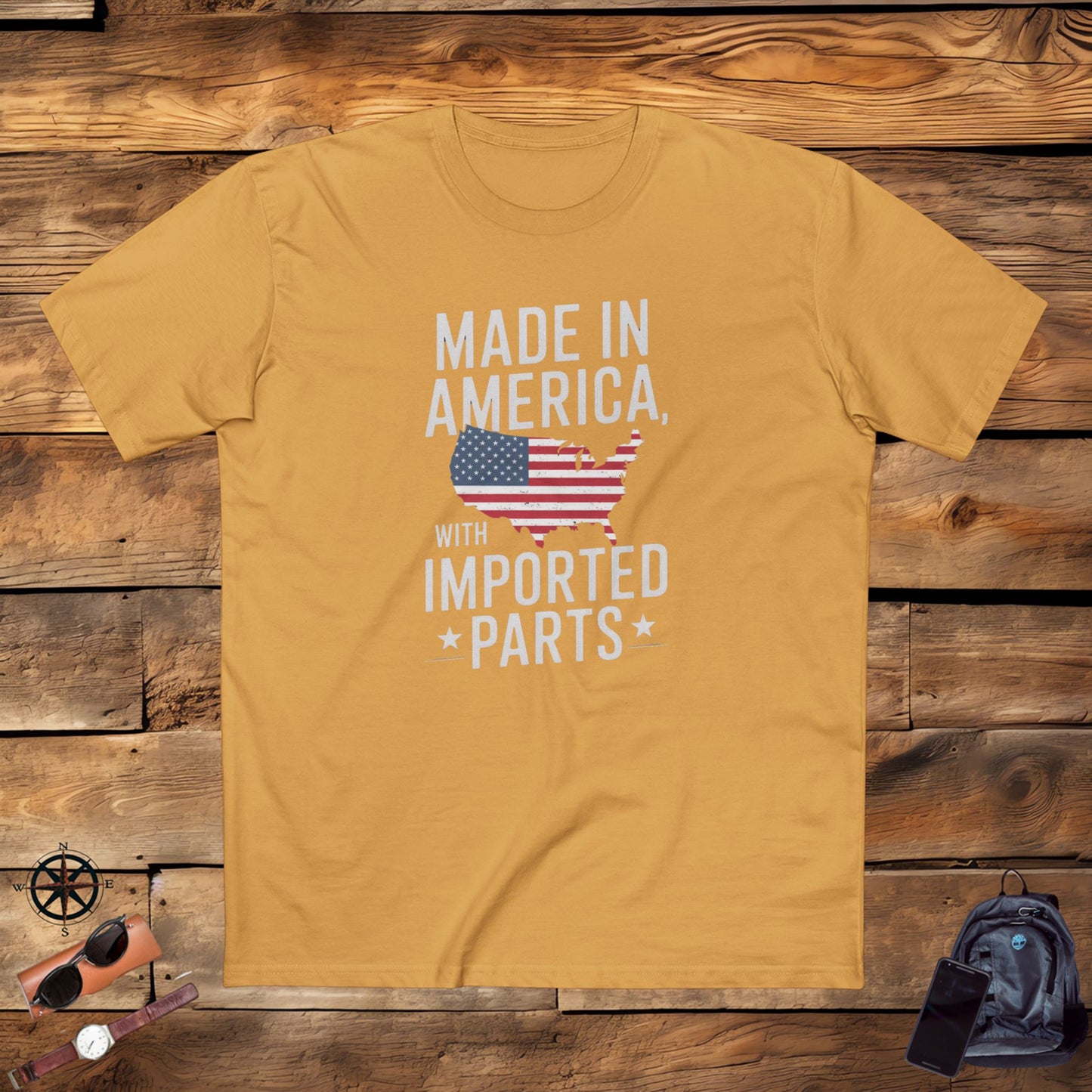 men's t-shirt funny, men's tee, men's funny gift, made in america with imported parts