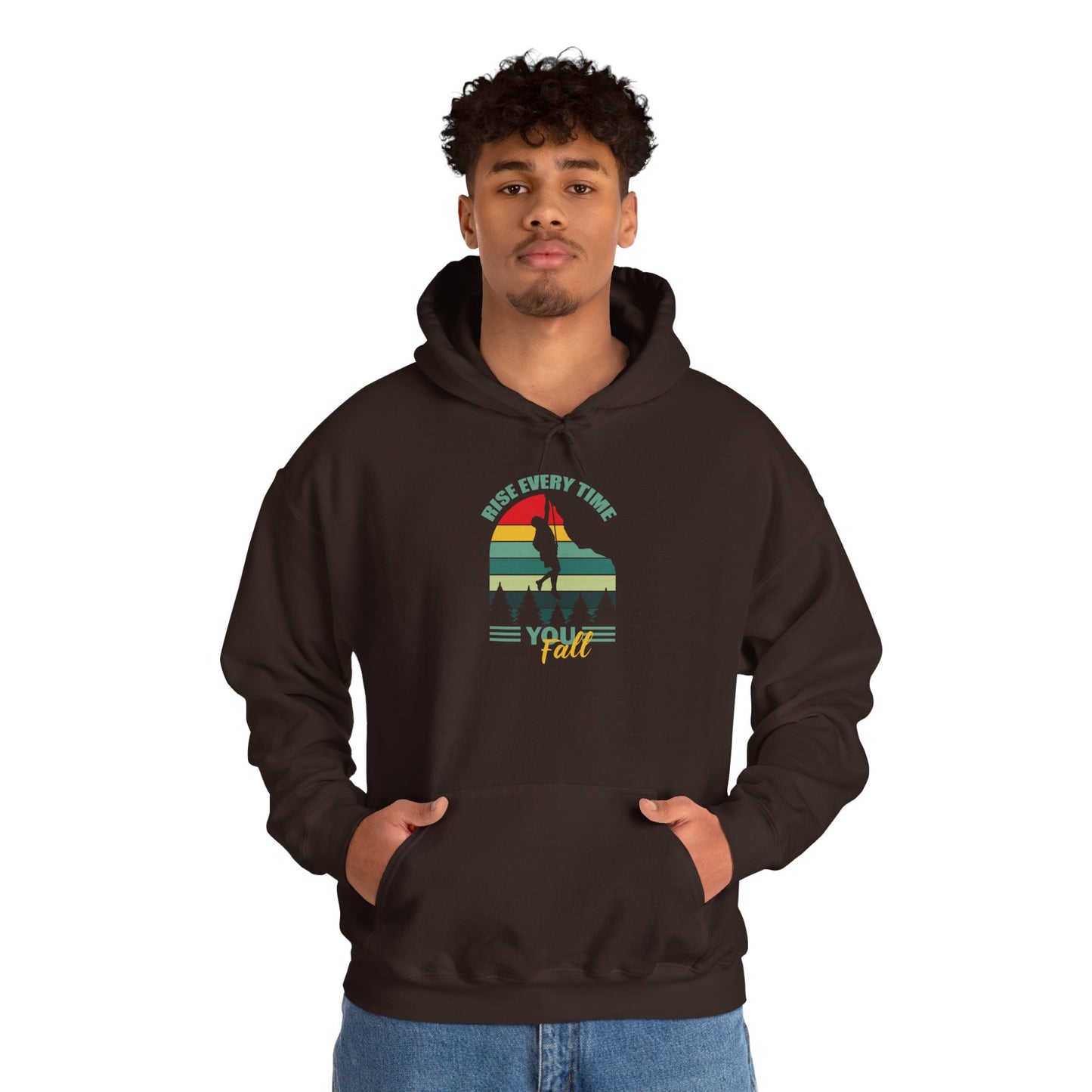 unisex heavy blend™ hooded sweatshirt - rise every time you fall - resilience quote