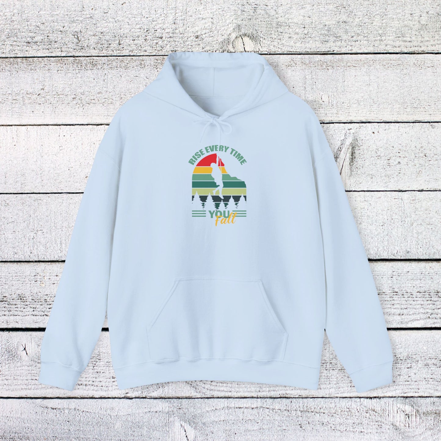 unisex heavy blend™ hooded sweatshirt - rise every time you fall - resilience quote