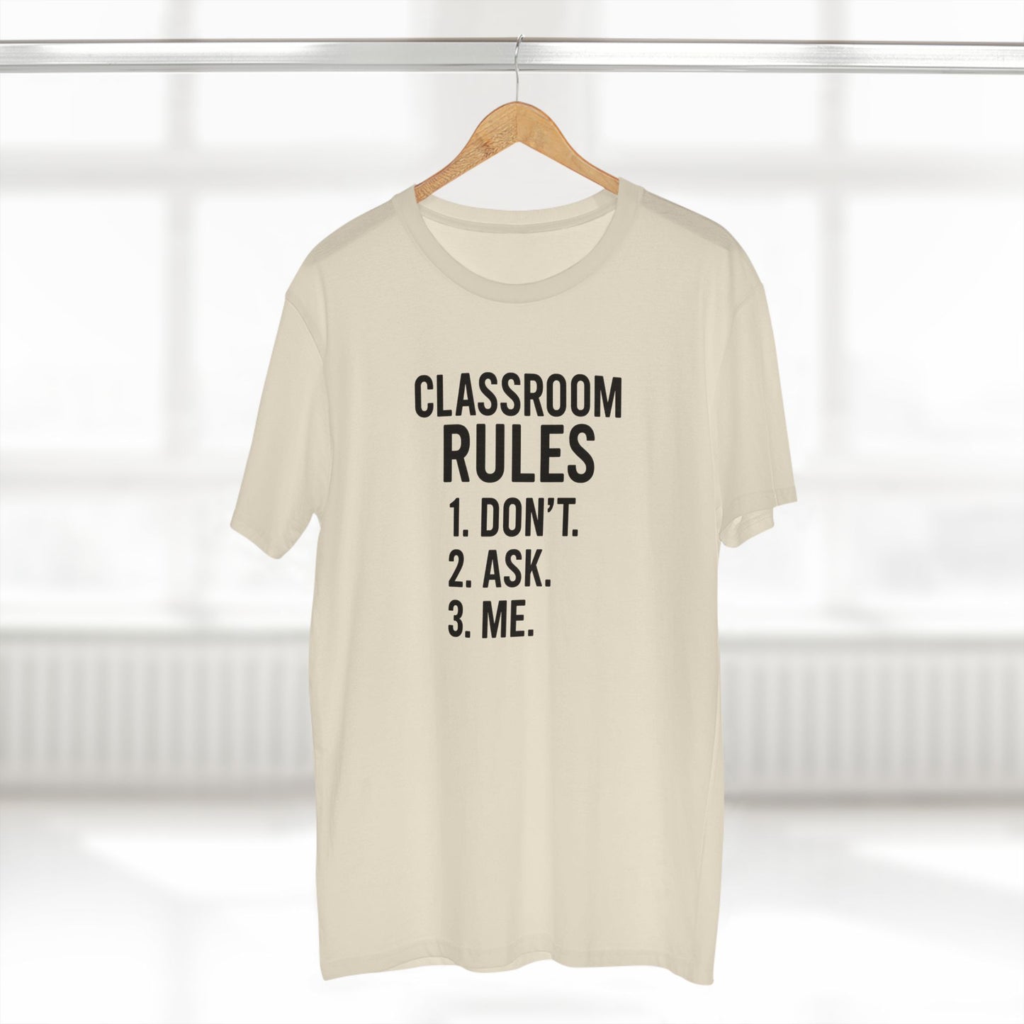 stylish men's stable tee - classroom rules design. teachers with attitude.