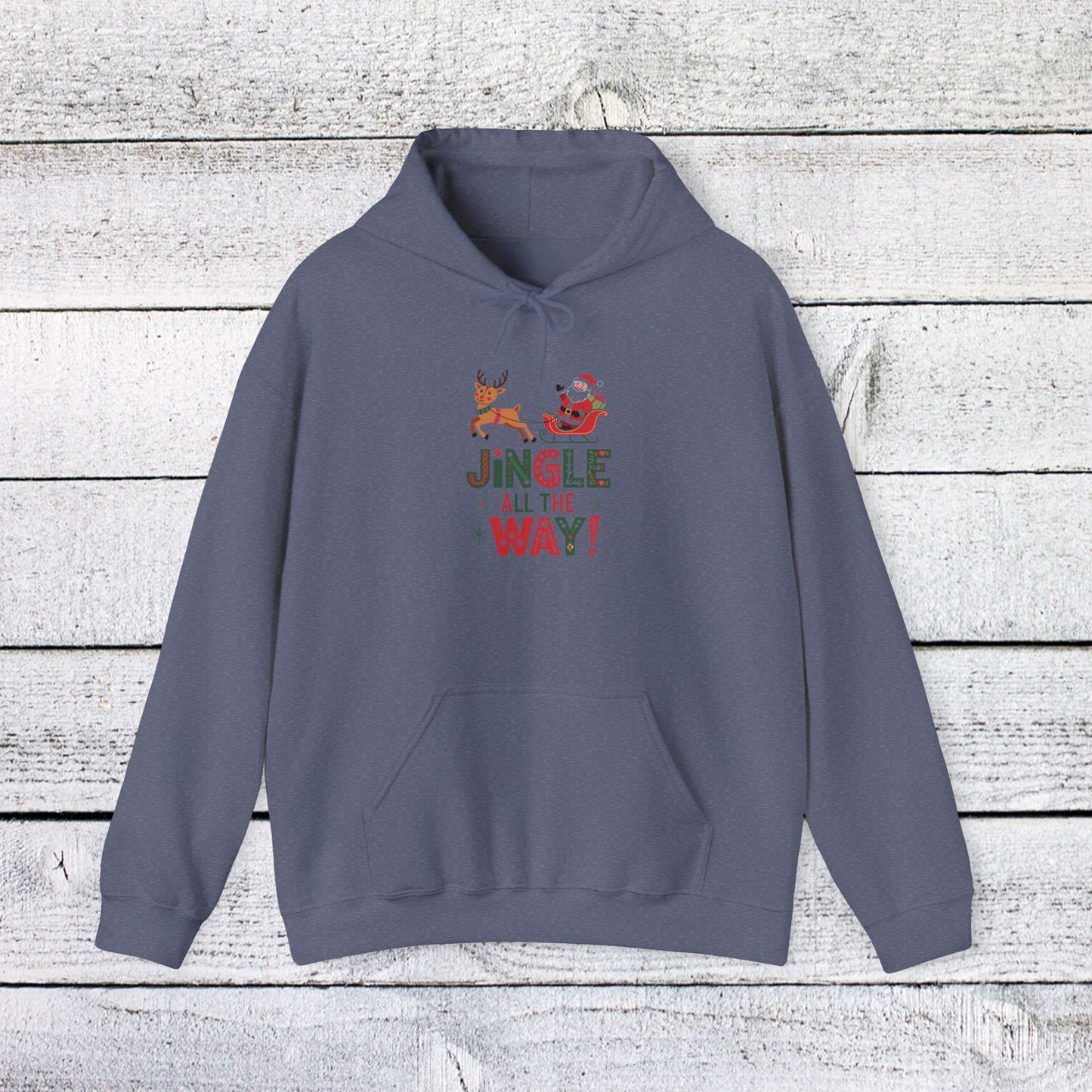 men's and women's christmas sweatshirt. jingle all the way. unisex christmas sweatshirt.