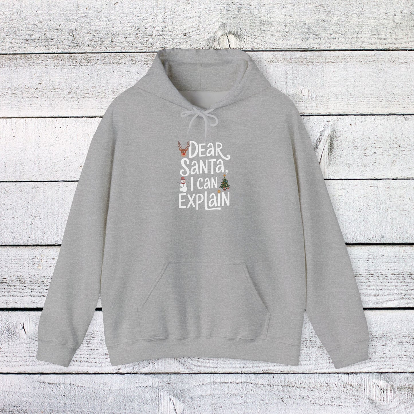 men's and women's christmas sweatshirt. dear santa, i can explain! unisex christmas sweatshirt.