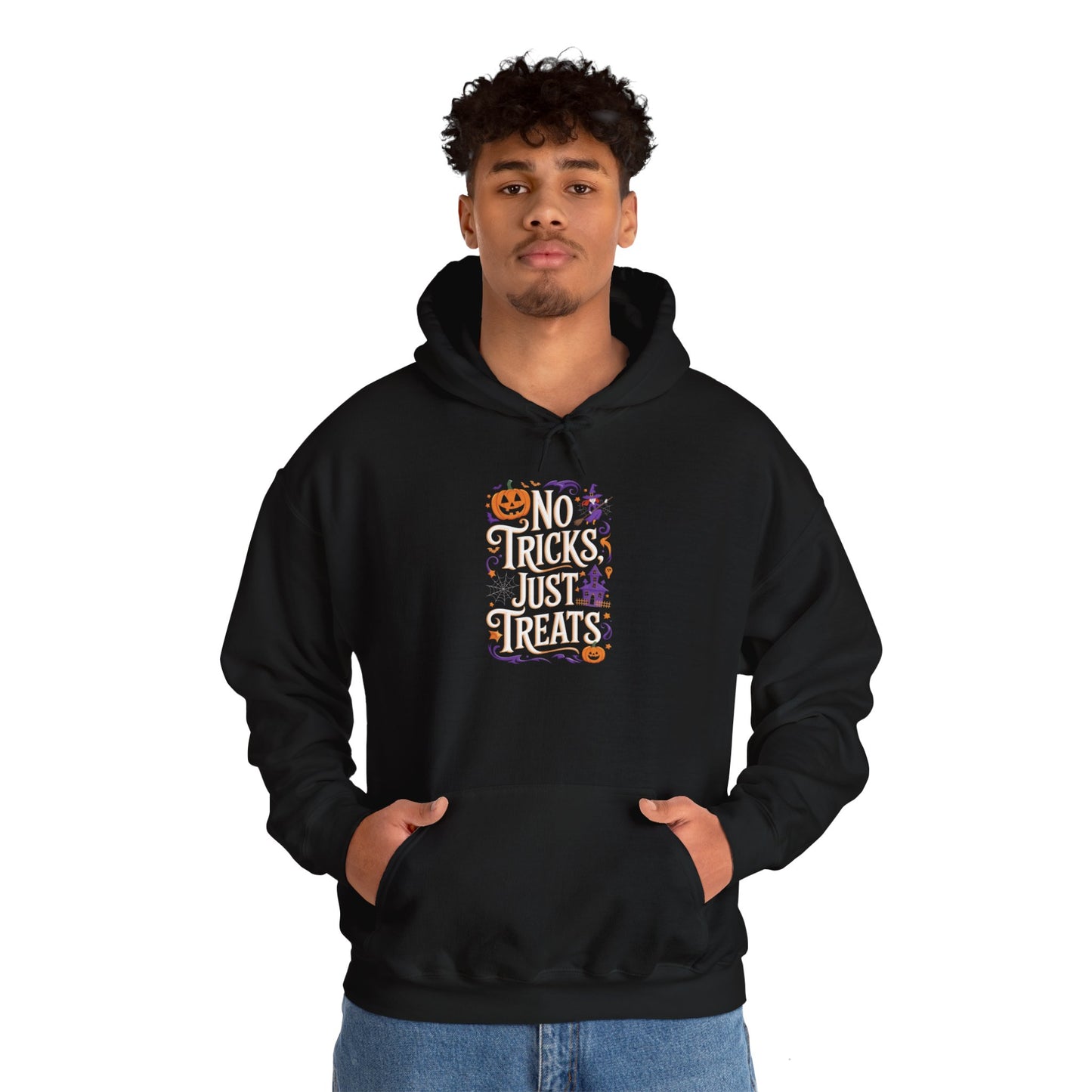 unisex hoodie - halloween hoodie -no tricks just treats!