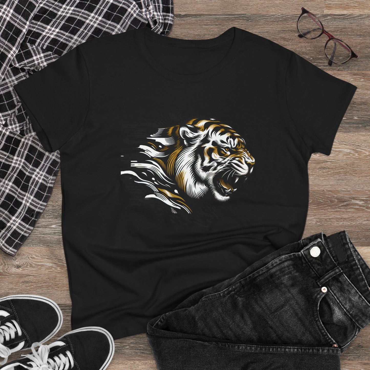 fierce tiger graphic cotton tee