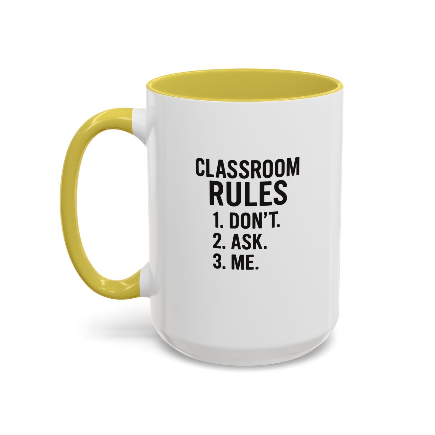 colorful classroom rules mug - perfect for teachers and students. teachers with attitude.