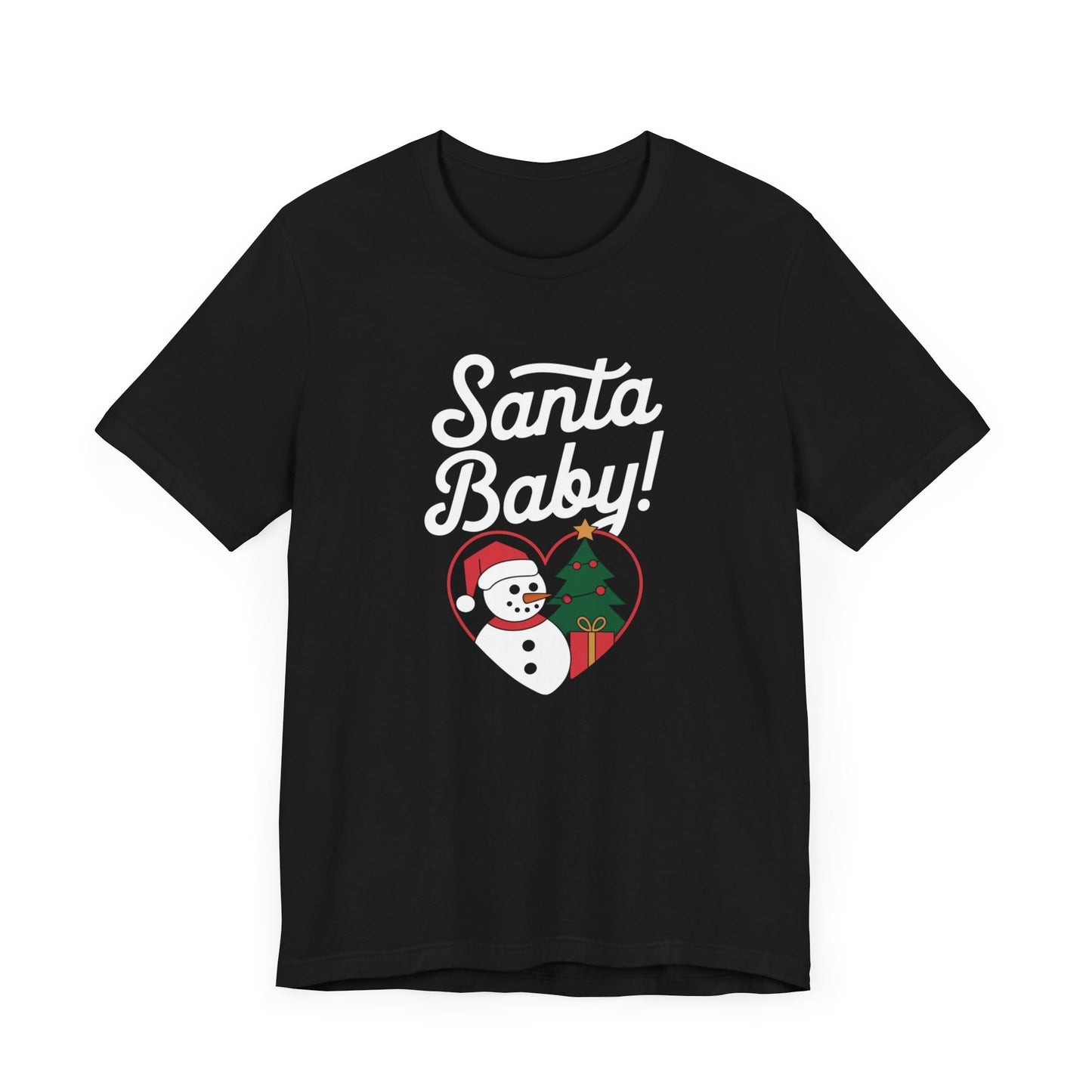 men & women christmas t-shirt. santa baby. unisex christmas t-shirt.