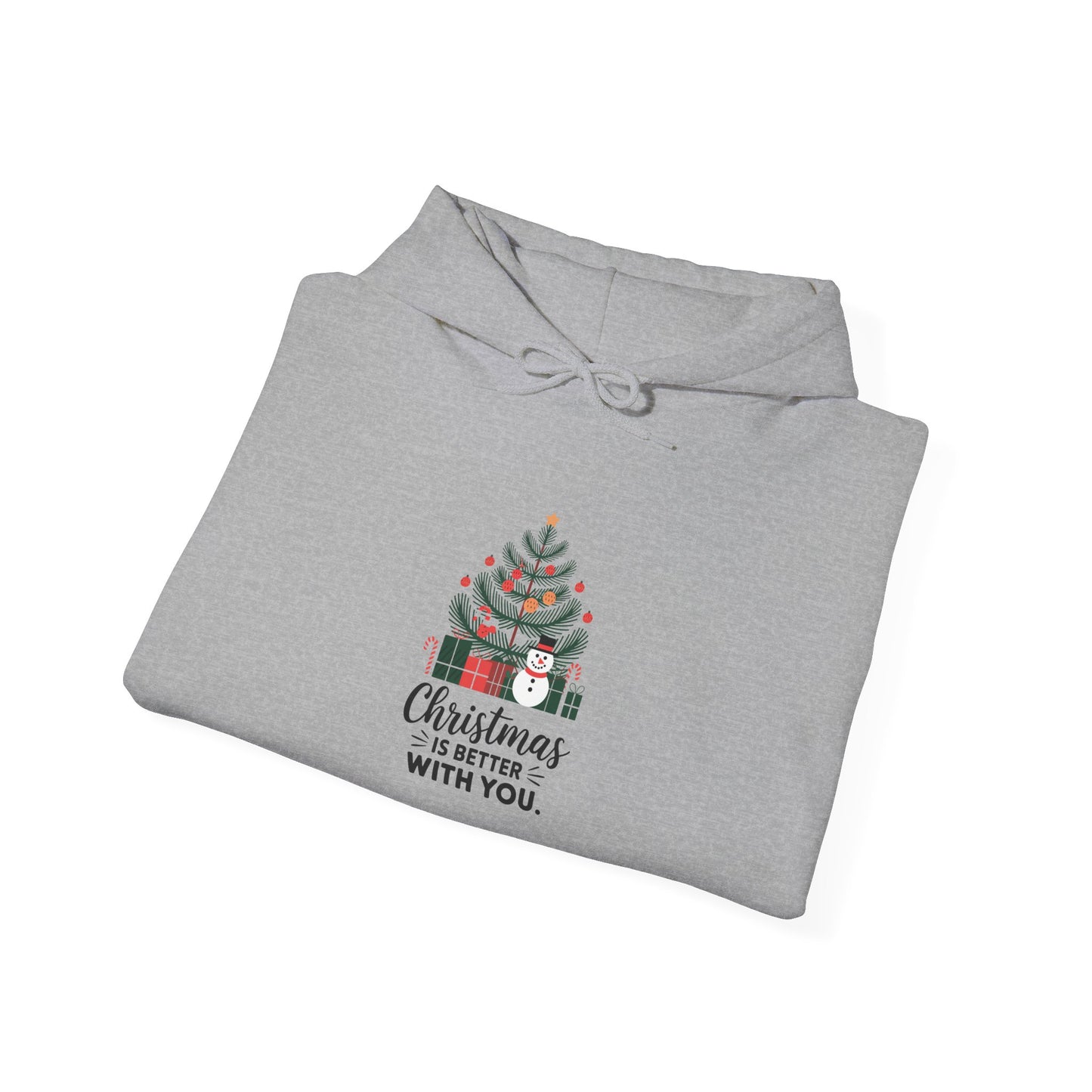 men's and women's christmas sweatshirt. christmas is better with you. unisex christmas sweatshirt.
